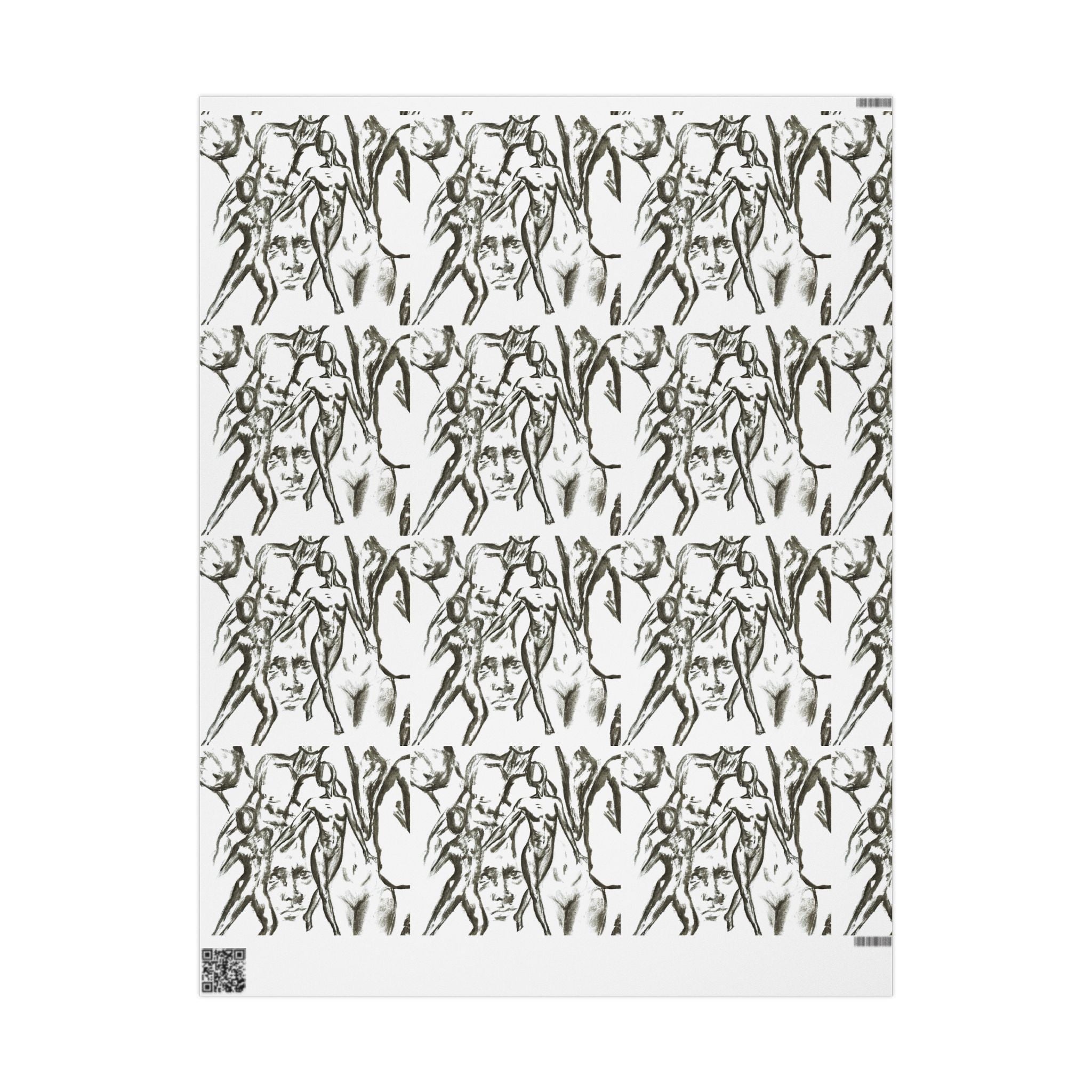 "The Figures" Artistic Sketch Wrapping paper