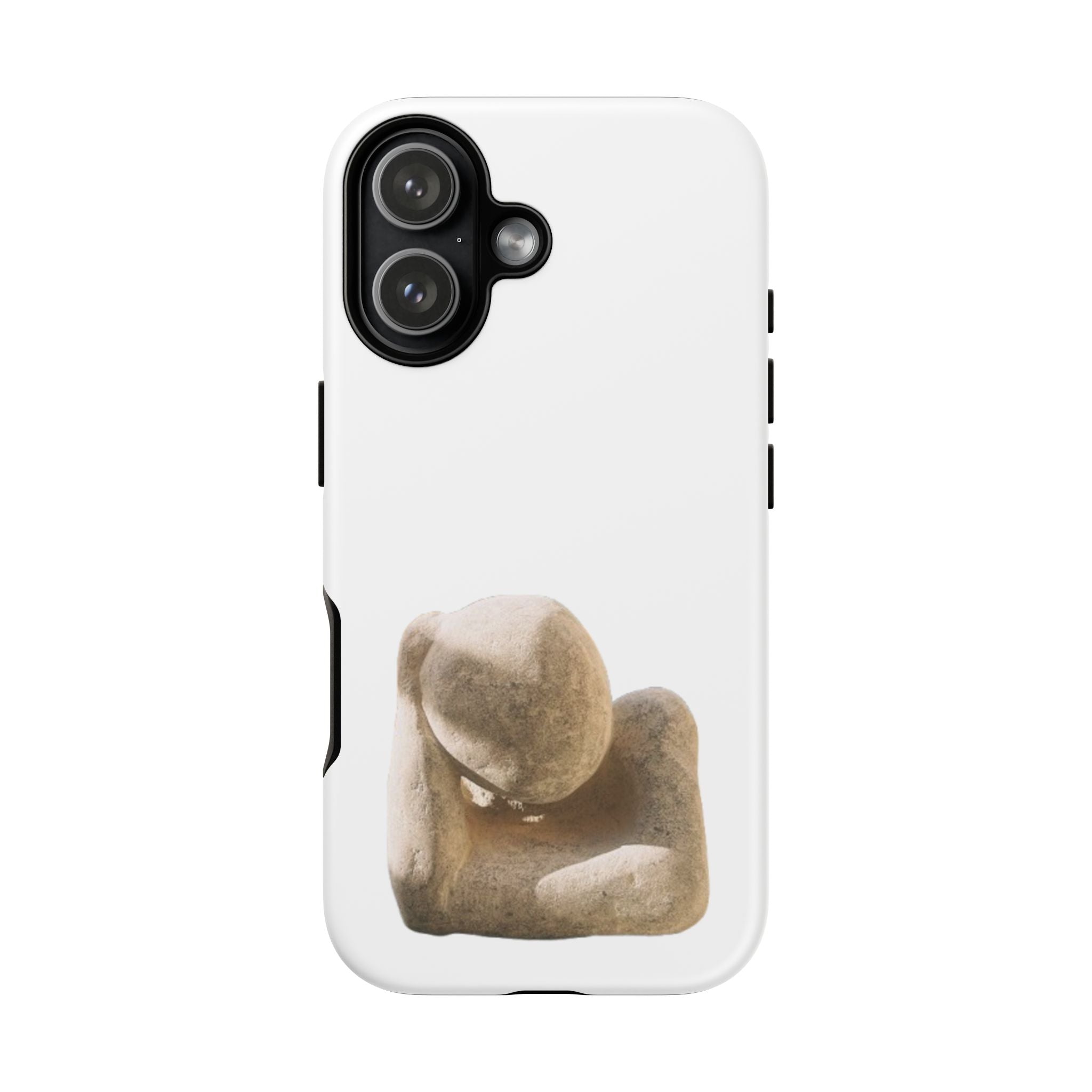 "Leaning Man" Phone Case — Minimalist Thoughtful Stone Sculpture Design