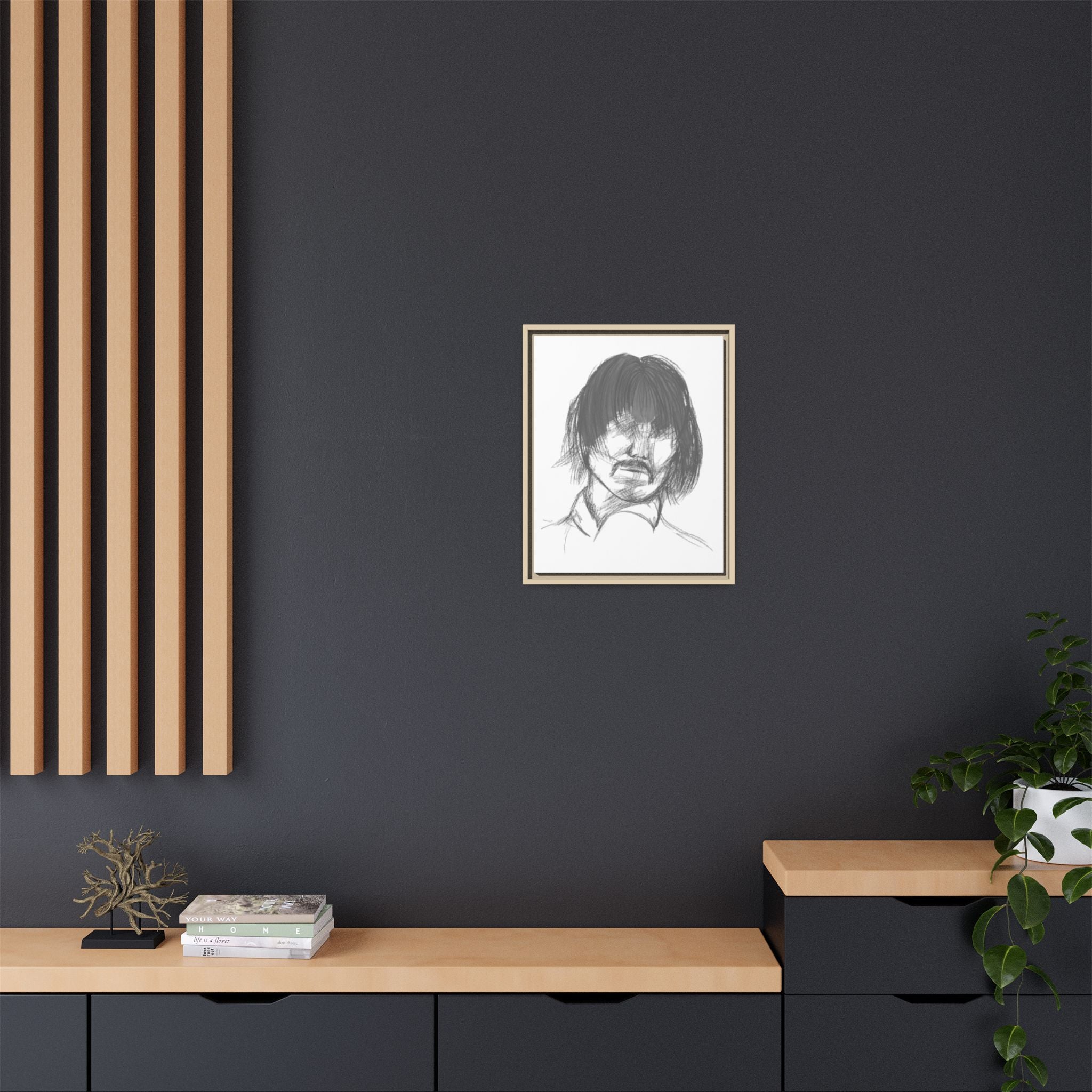 "The Man" Framed Matte Canvas Portrait