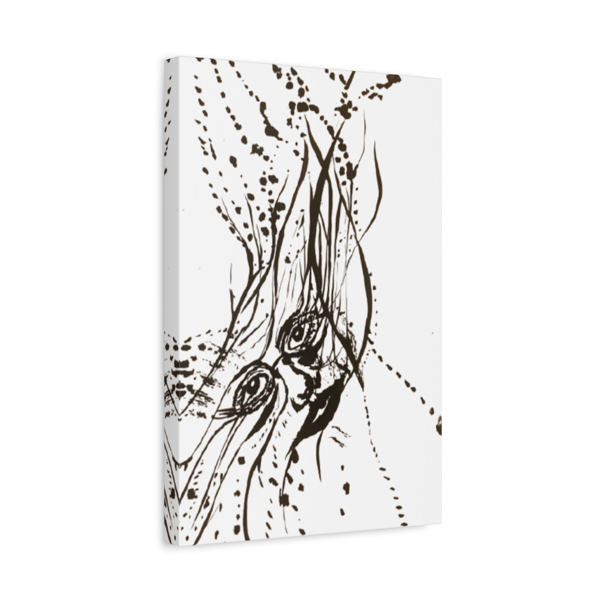 "The Ink Face" Abstract Face Art Canvas