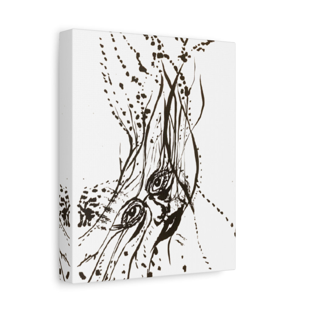 "The Ink Face" Abstract Face Art Canvas