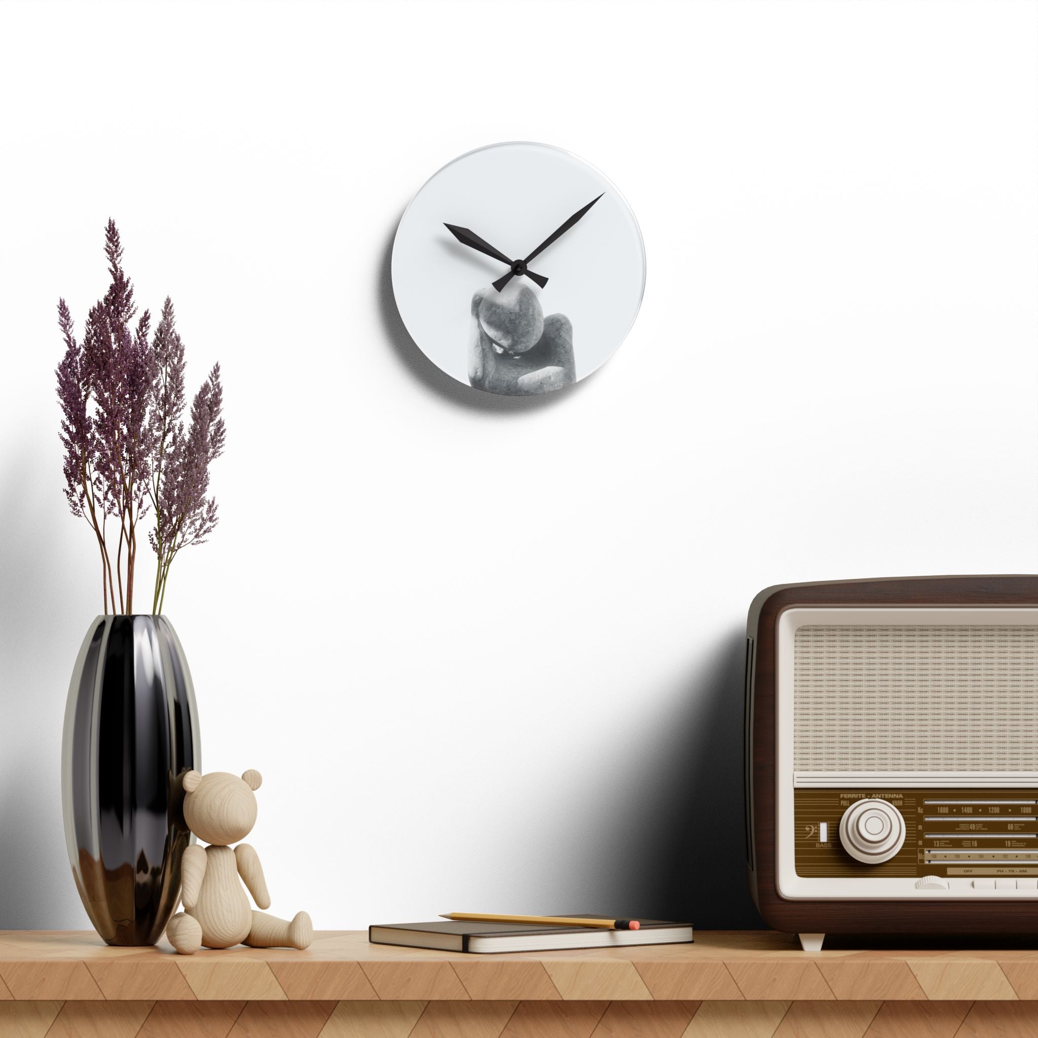 "Leaning Man" Acrylic Wall Clock