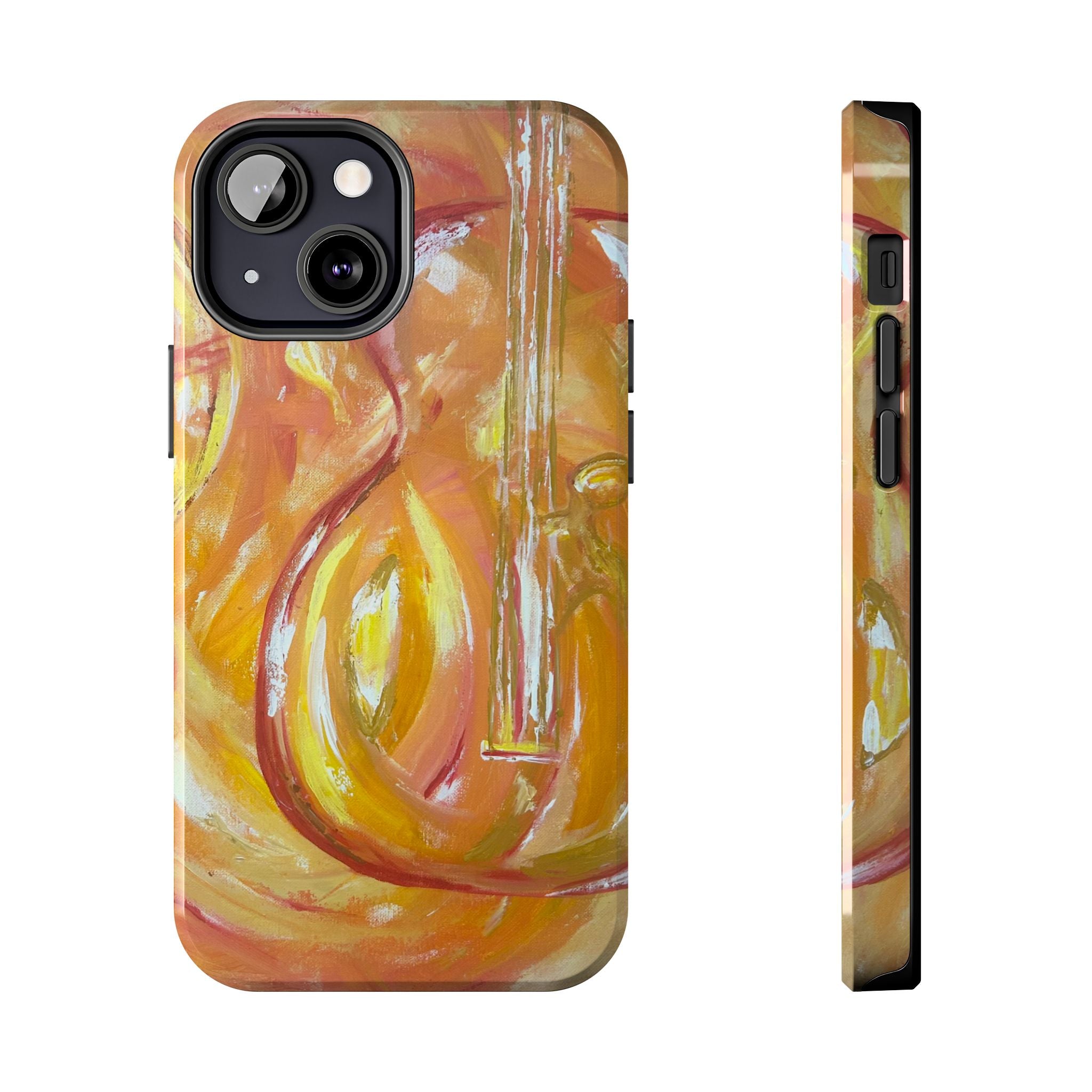 "Guitar People" Abstract Warm Guitar Art Phone Case