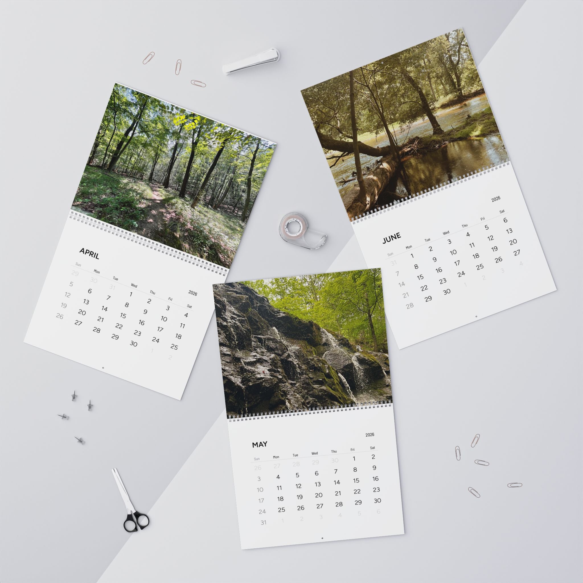 Nature Scenes 2026 Wall Calendar