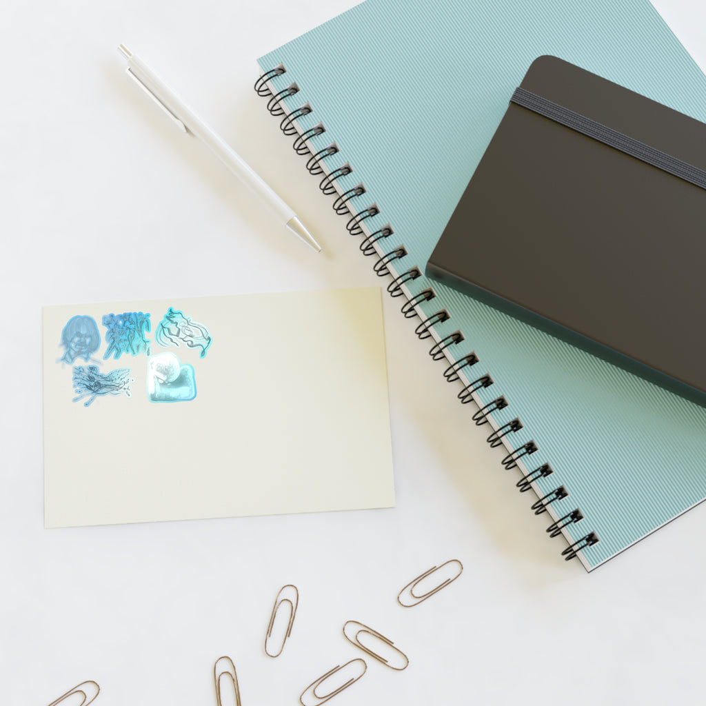 MCB Designs Monochrome Sticker Sheet (5 Stickers)