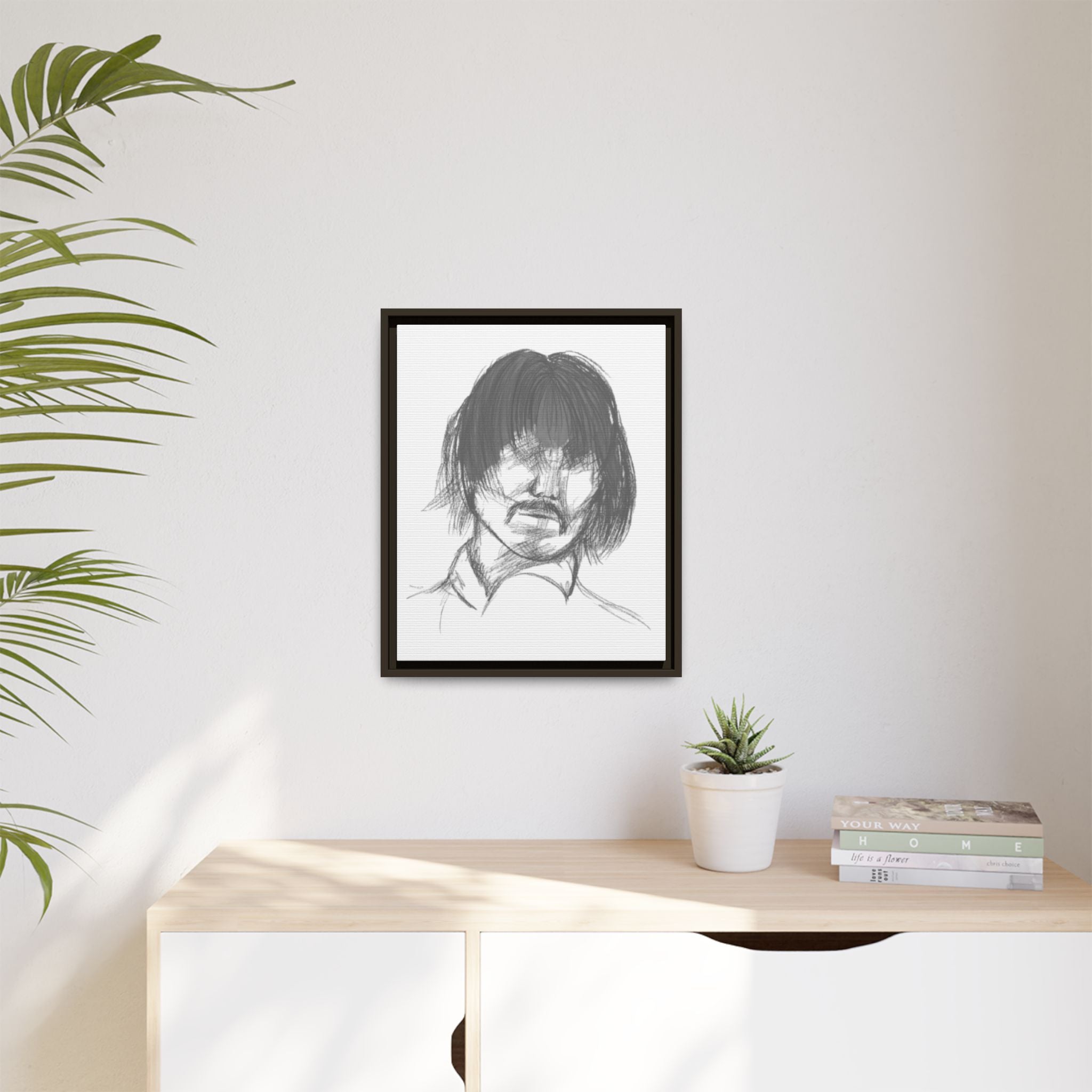 "The Man" Framed Matte Canvas Portrait