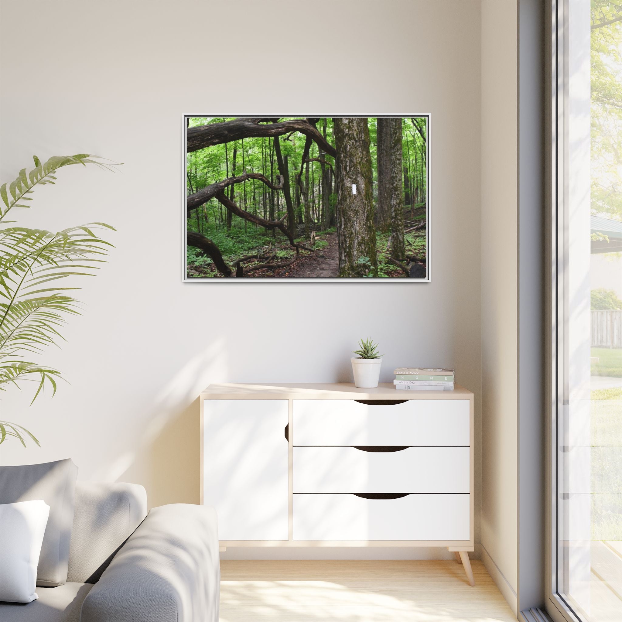 Framed Appalachian Trail Forest Canvas Print