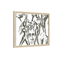 "The Figures" Abstract Matte Canvas Framed Wall Art