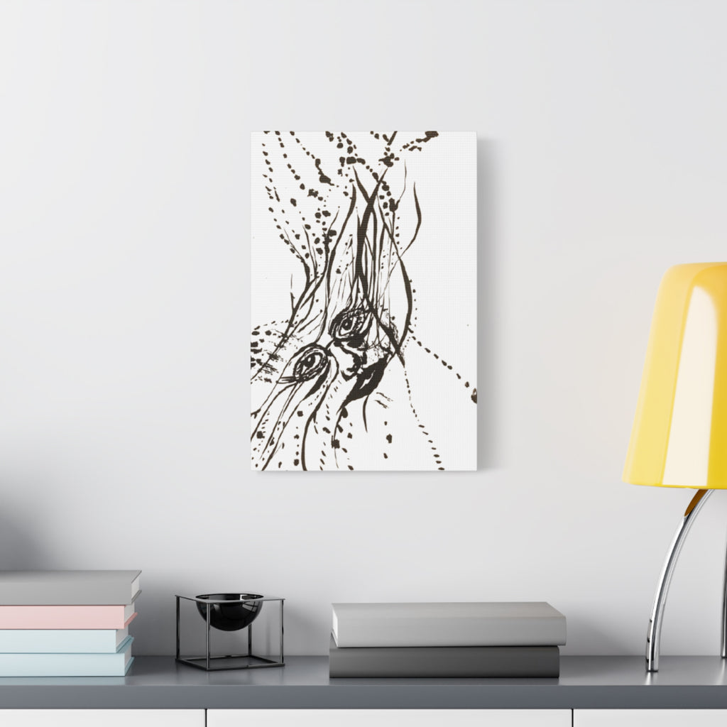 "The Ink Face" Abstract Face Art Canvas