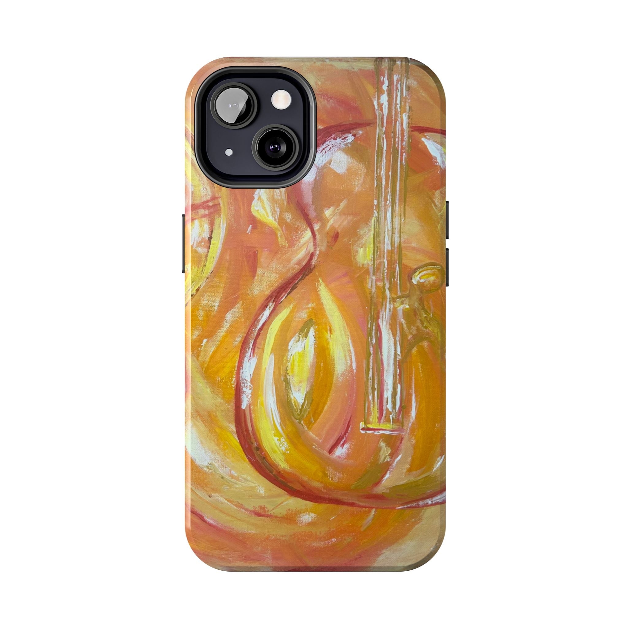 "Guitar People" Abstract Warm Guitar Art Phone Case