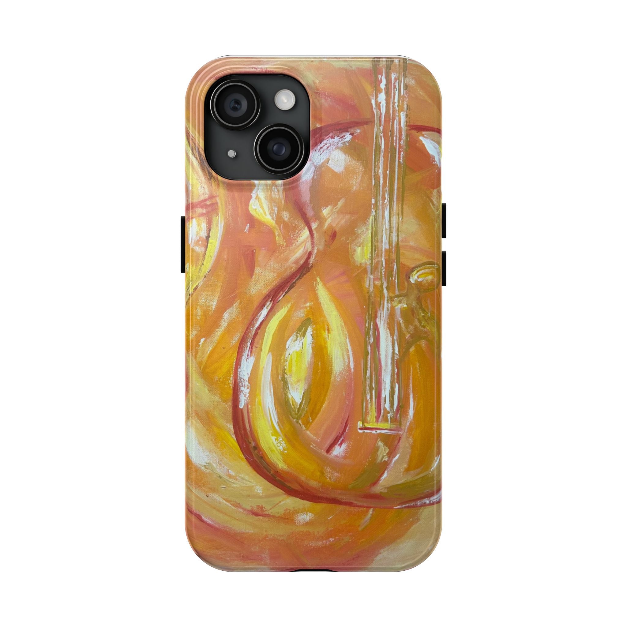 "Guitar People" Abstract Warm Guitar Art Phone Case