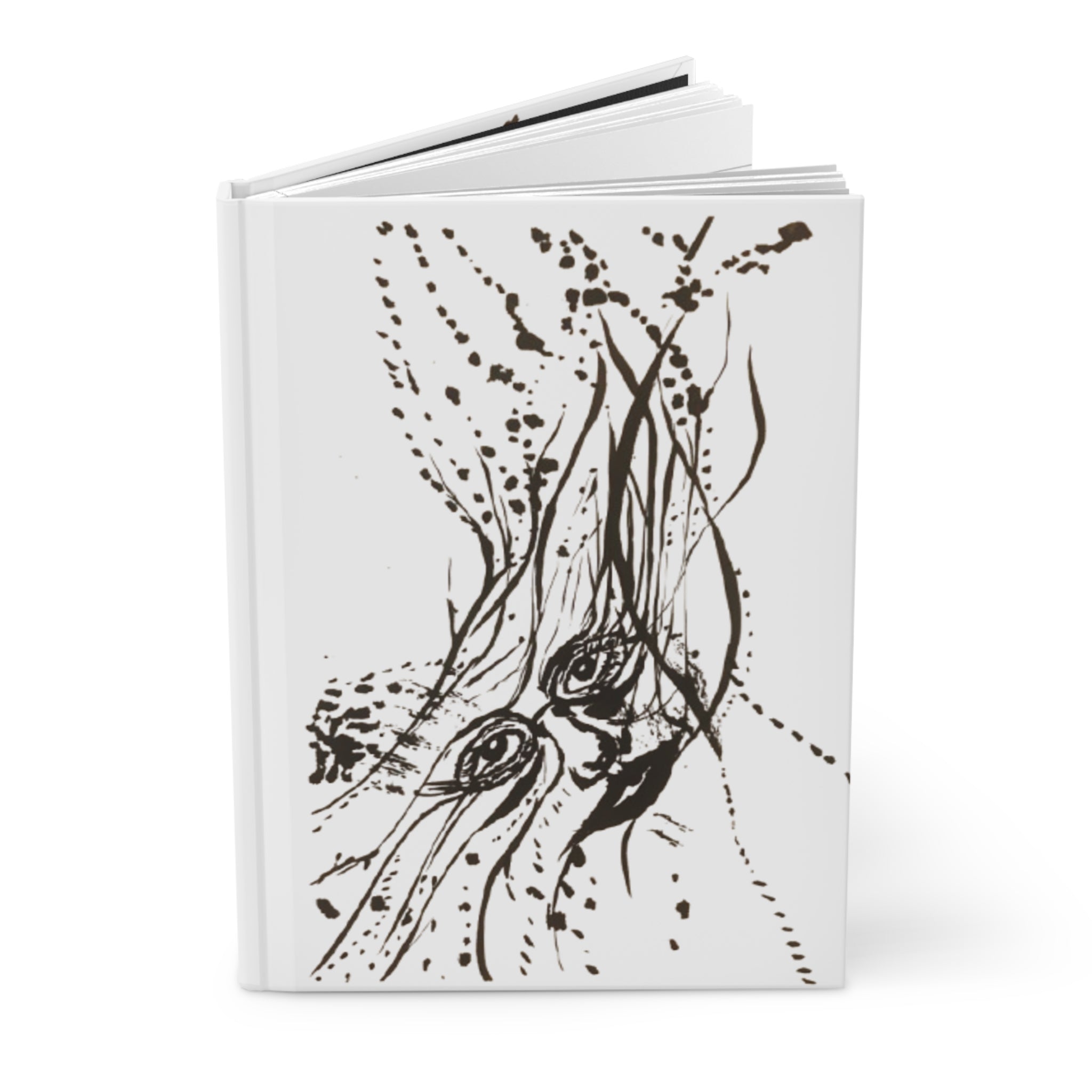 "Ink Face" Abstract Monochrome Artistic Sketch Notebook