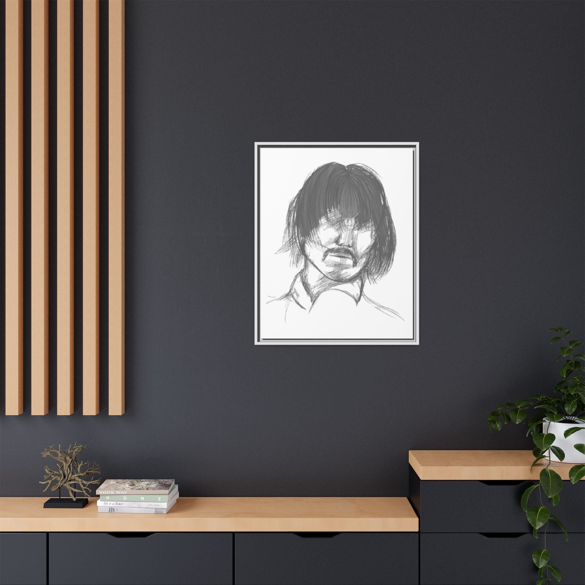 "The Man" Framed Matte Canvas Portrait