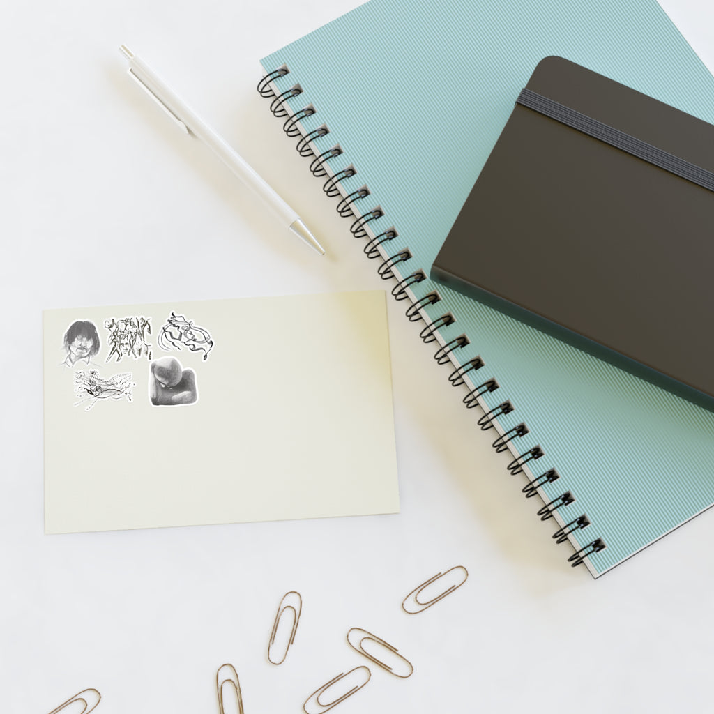 MCB Designs Monochrome Sticker Sheet (5 Stickers)