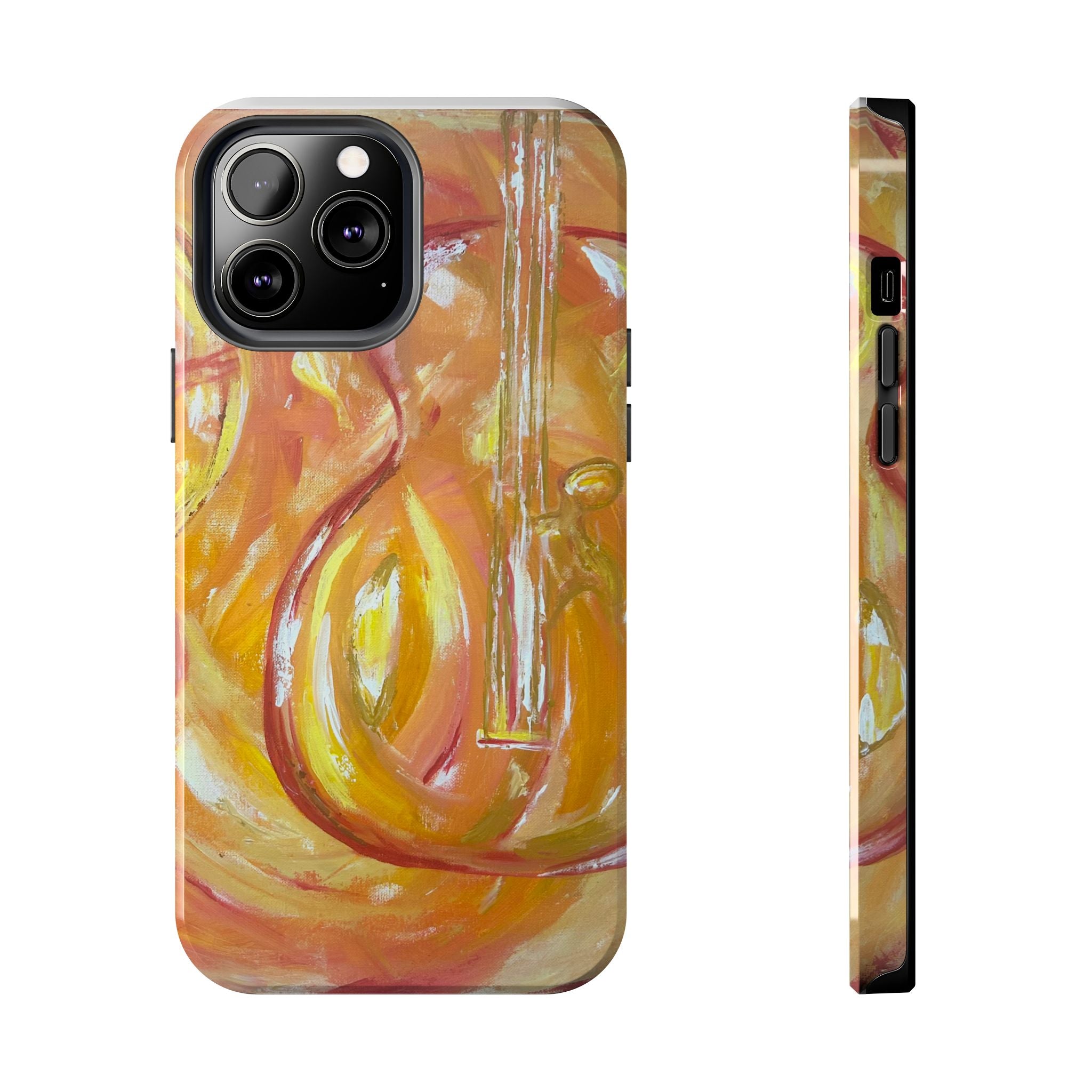 "Guitar People" Abstract Warm Guitar Art Phone Case