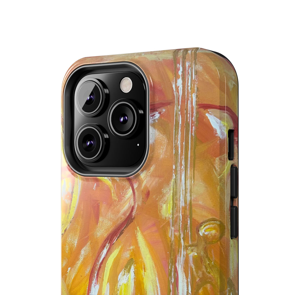 "Guitar People" Abstract Warm Guitar Art Phone Case