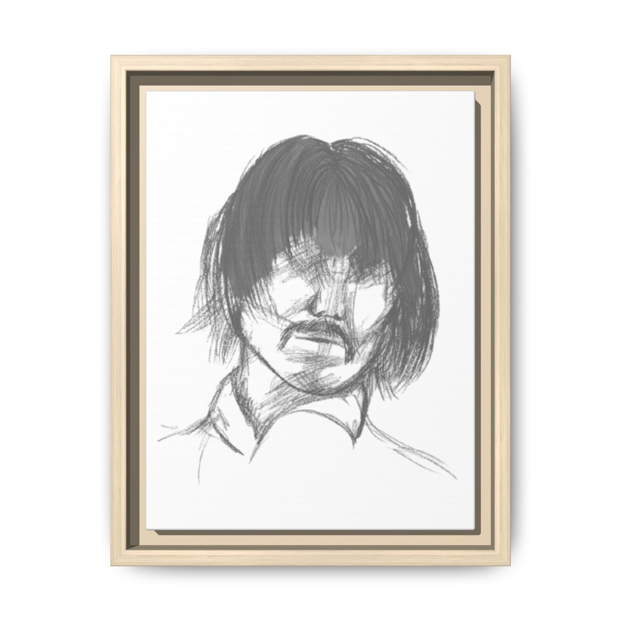 "The Man" Framed Matte Canvas Portrait