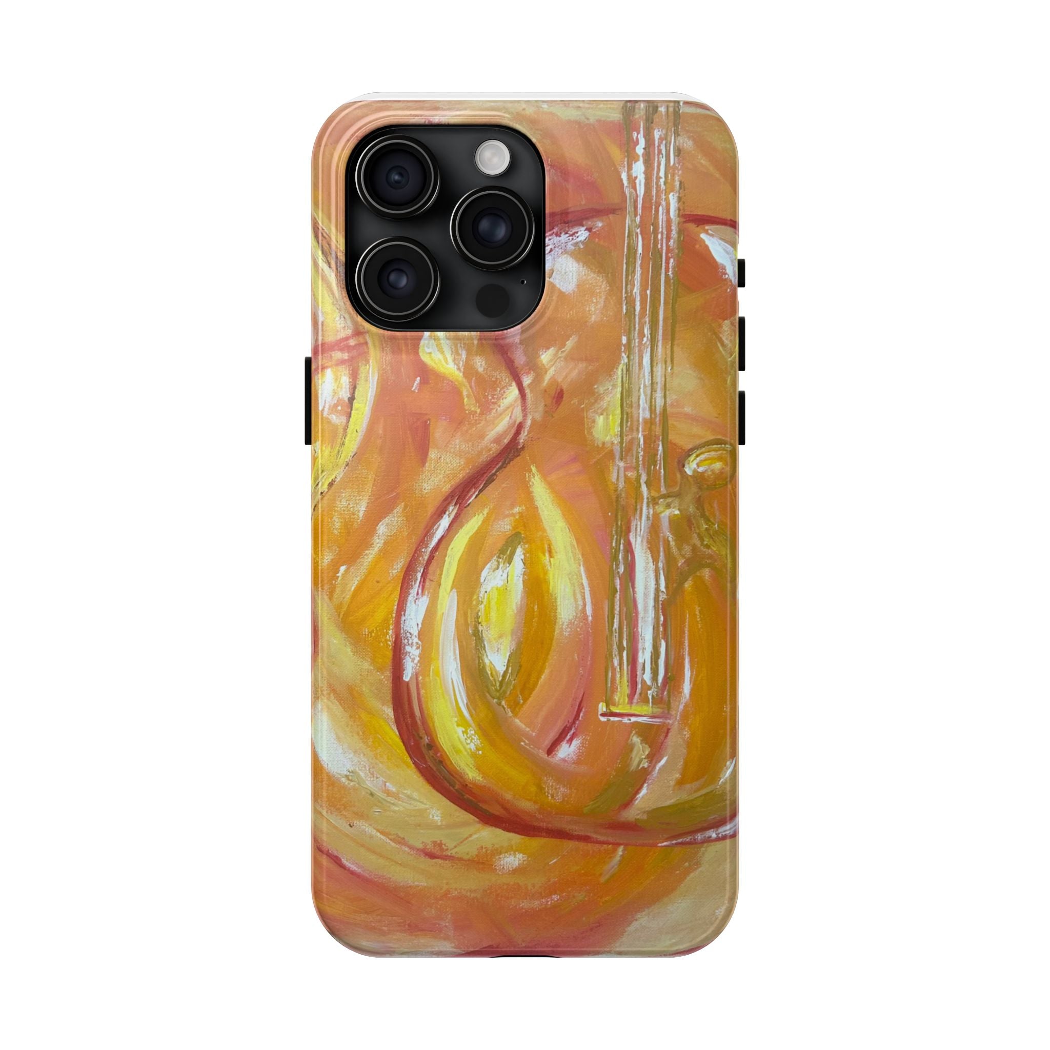 "Guitar People" Abstract Warm Guitar Art Phone Case