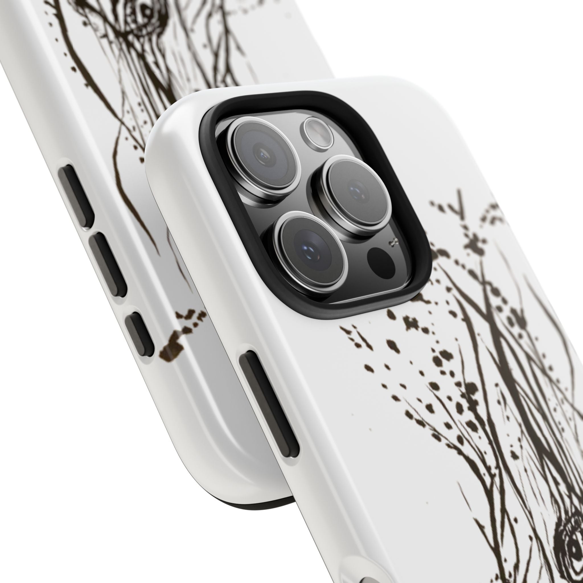 "Ink Face" Tough Phone Case — Abstract Ink Sketch Protective Cover
