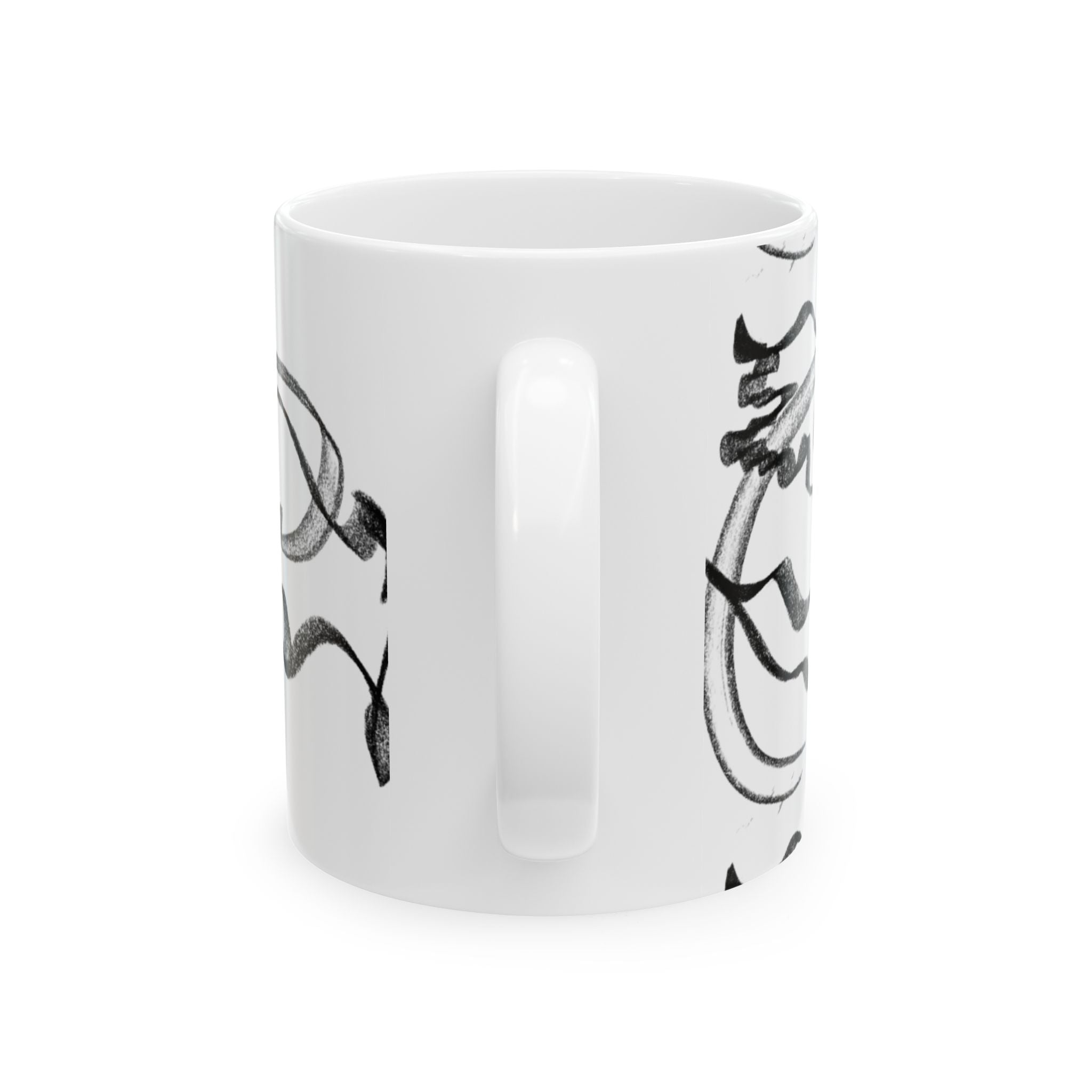 "Brushstroke" Minimalist Coffee Cup (11oz/15oz)