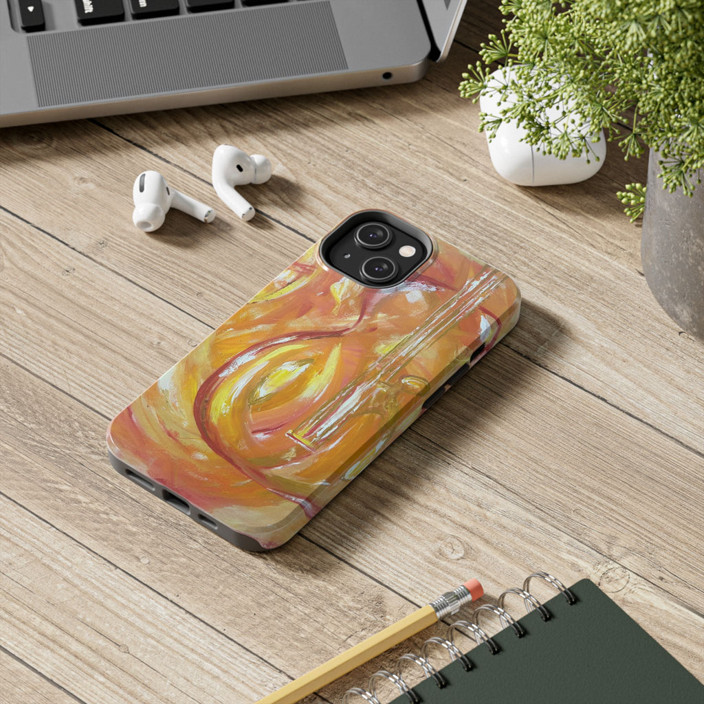 "Guitar People" Abstract Warm Guitar Art Phone Case