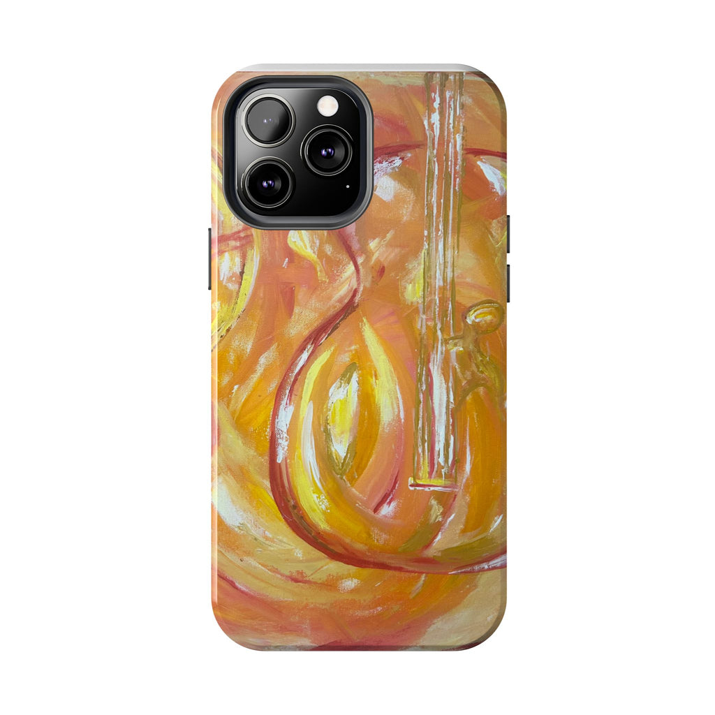 "Guitar People" Abstract Warm Guitar Art Phone Case
