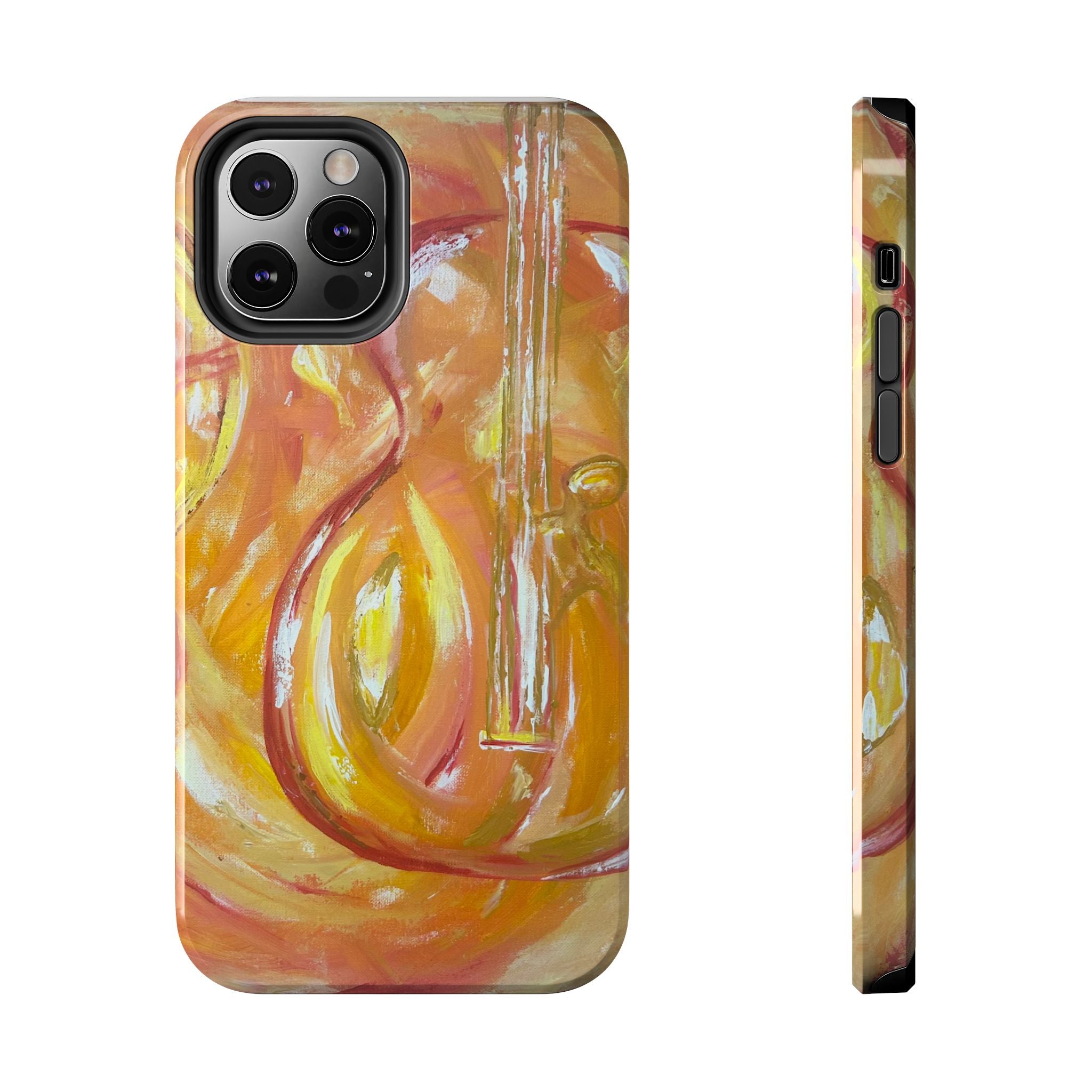 "Guitar People" Abstract Warm Guitar Art Phone Case