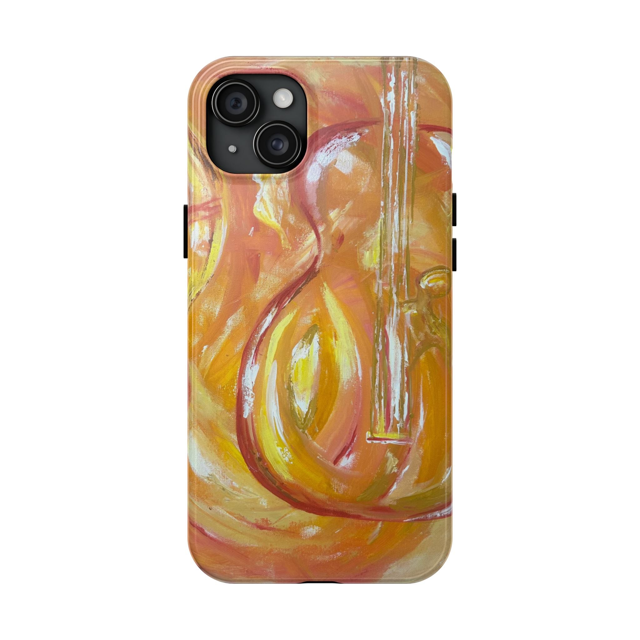 "Guitar People" Abstract Warm Guitar Art Phone Case