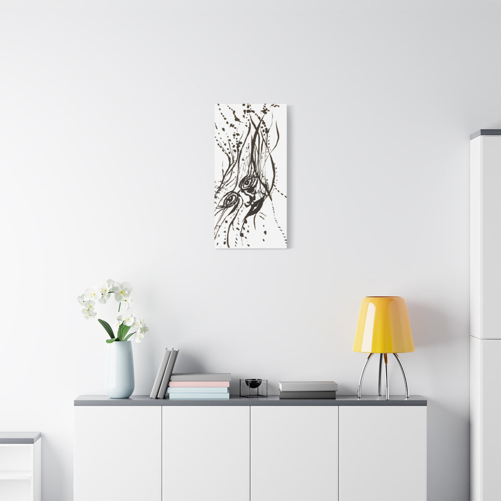 "The Ink Face" Abstract Face Art Canvas