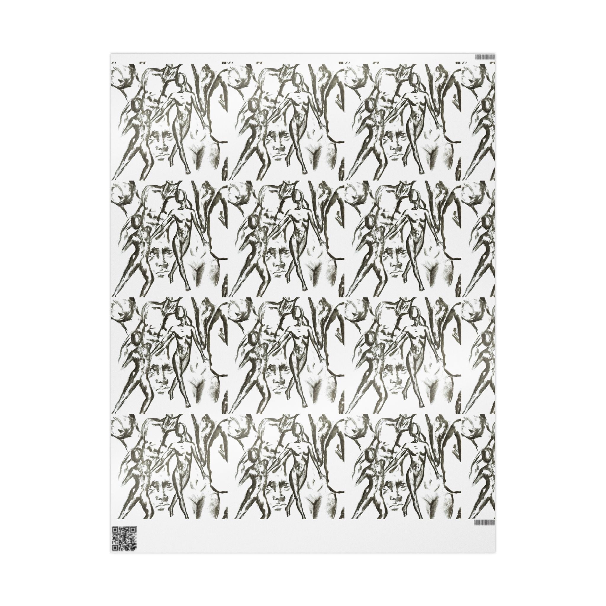 "The Figures" Artistic Sketch Wrapping paper