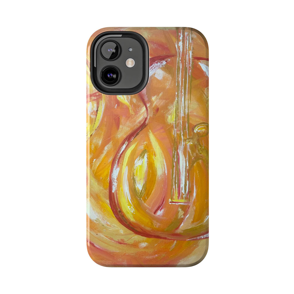 "Guitar People" Abstract Warm Guitar Art Phone Case