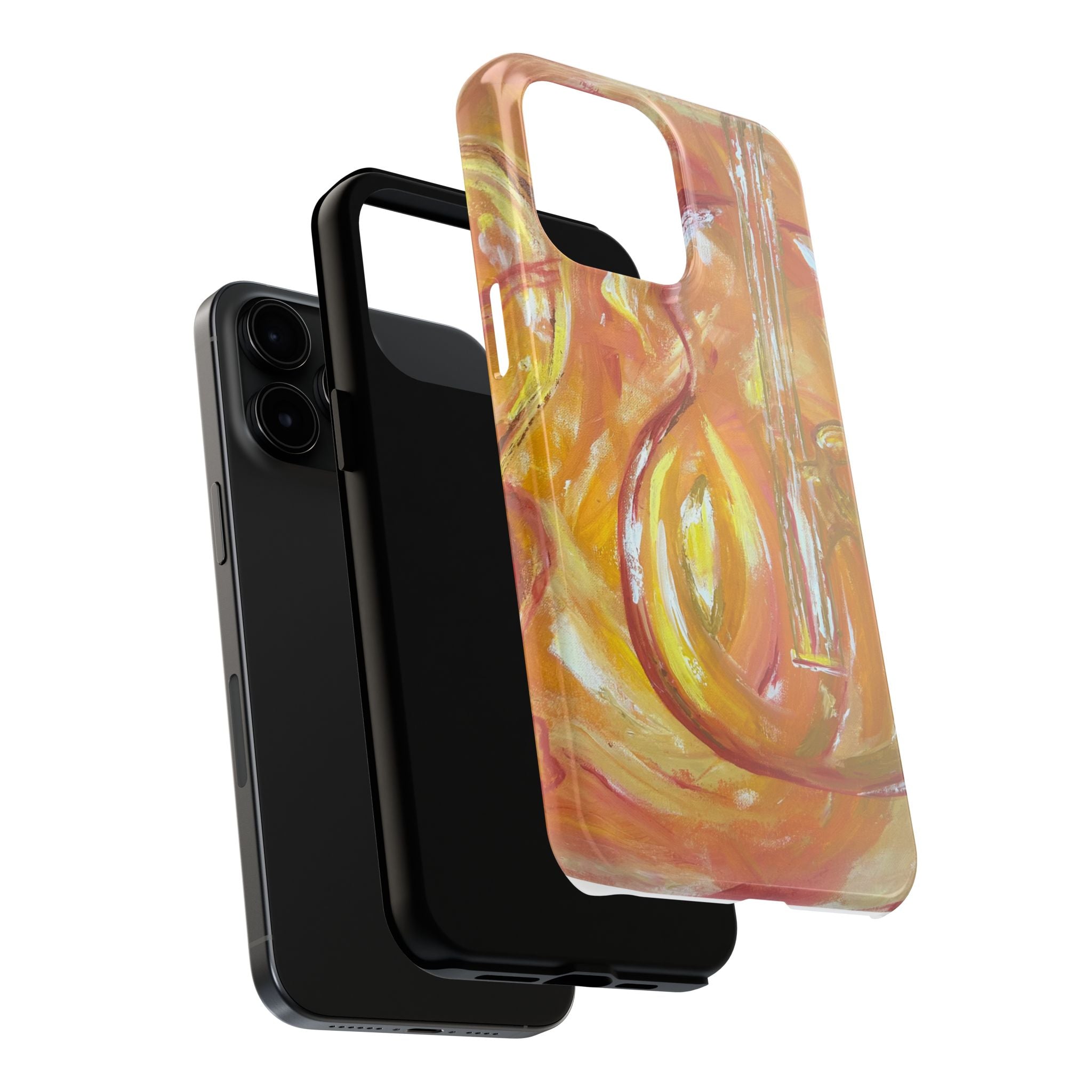 "Guitar People" Abstract Warm Guitar Art Phone Case