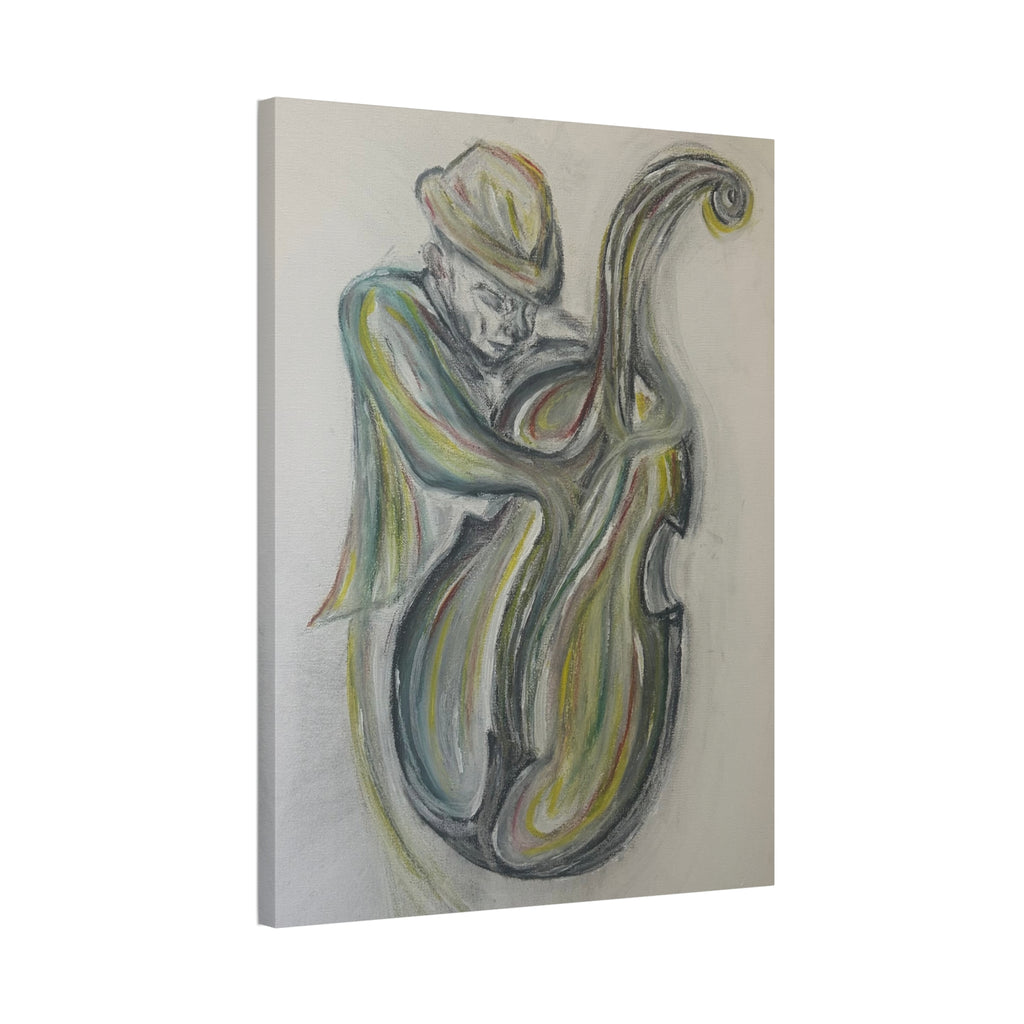 "The Jazz Player" Hand-Drawn Art Canvas