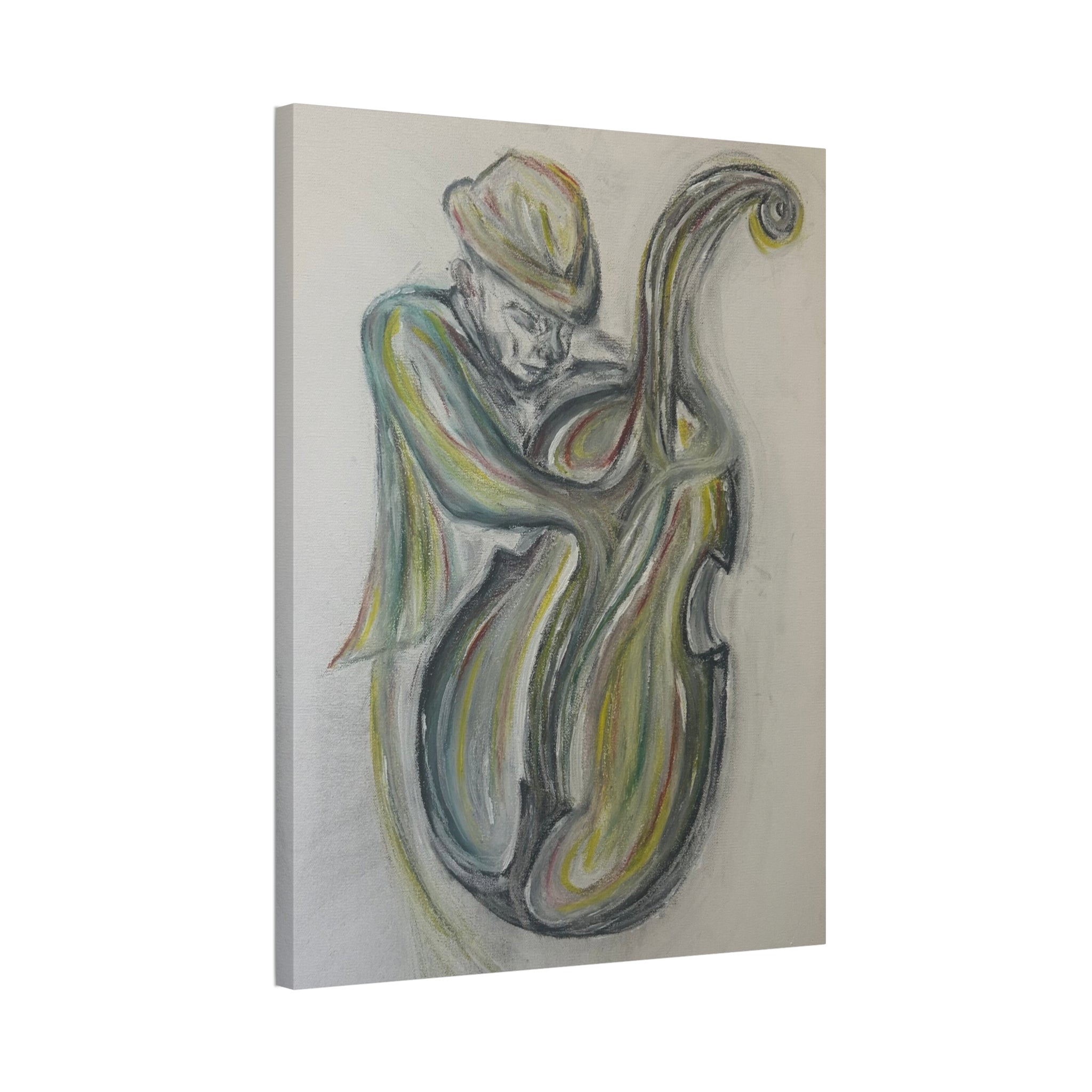 "The Jazz Player" Hand-Drawn Art Canvas