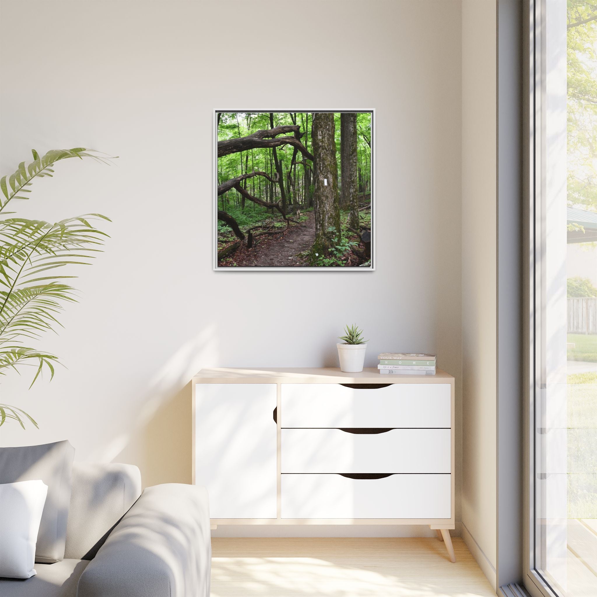 Framed Appalachian Trail Forest Canvas Print