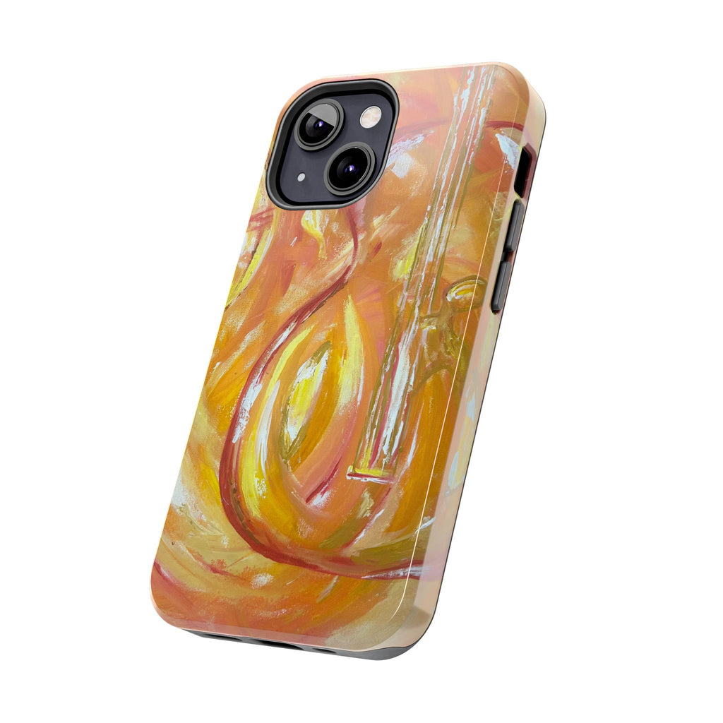"Guitar People" Abstract Warm Guitar Art Phone Case