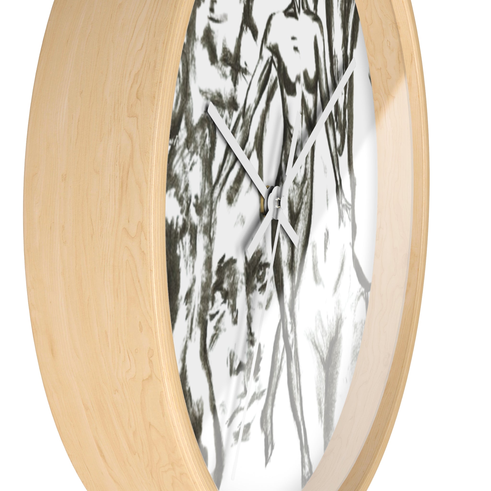 "The Figures" Minimalist Figure Sketch Wall Clock