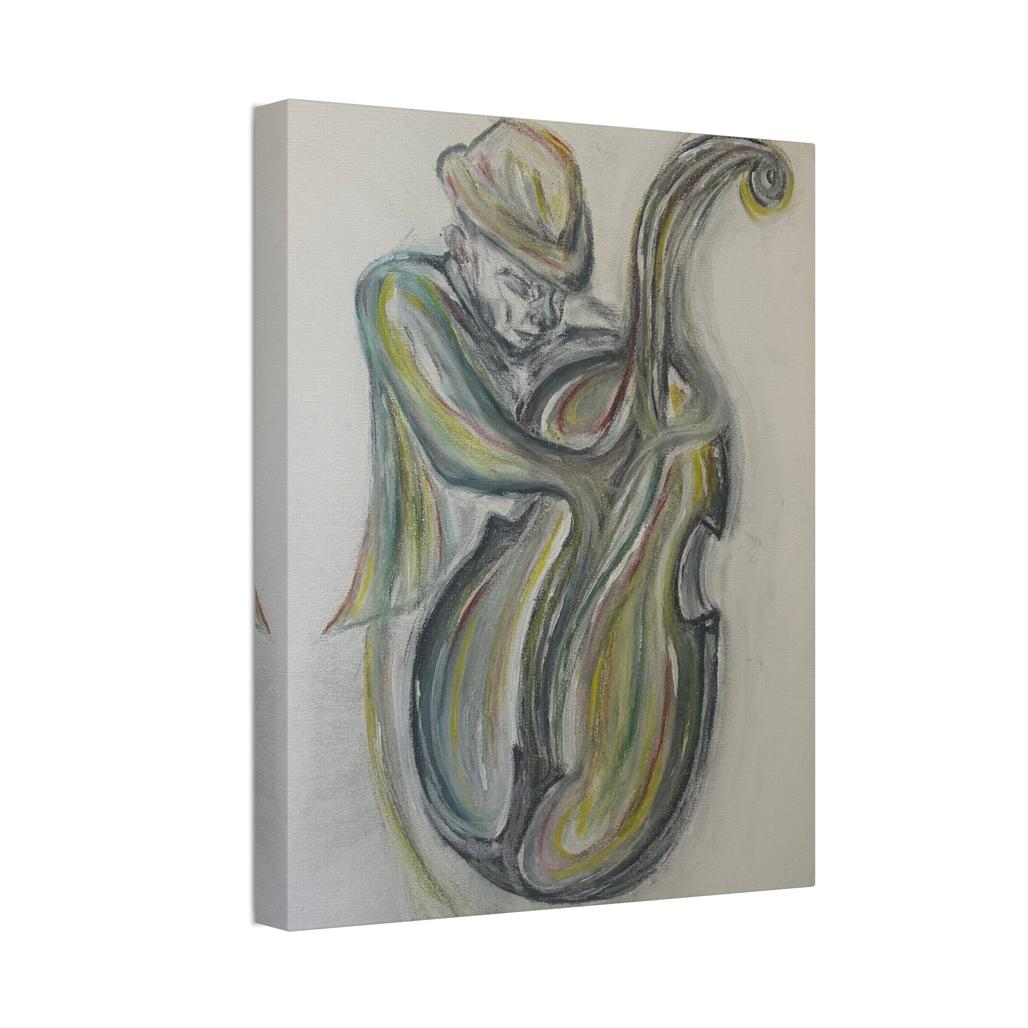 "The Jazz Player" Hand-Drawn Art Canvas
