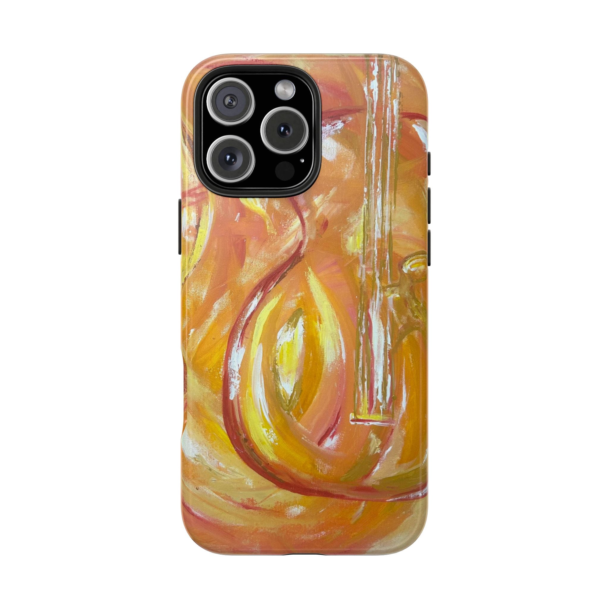 "Guitar People" Abstract Warm Guitar Art Phone Case