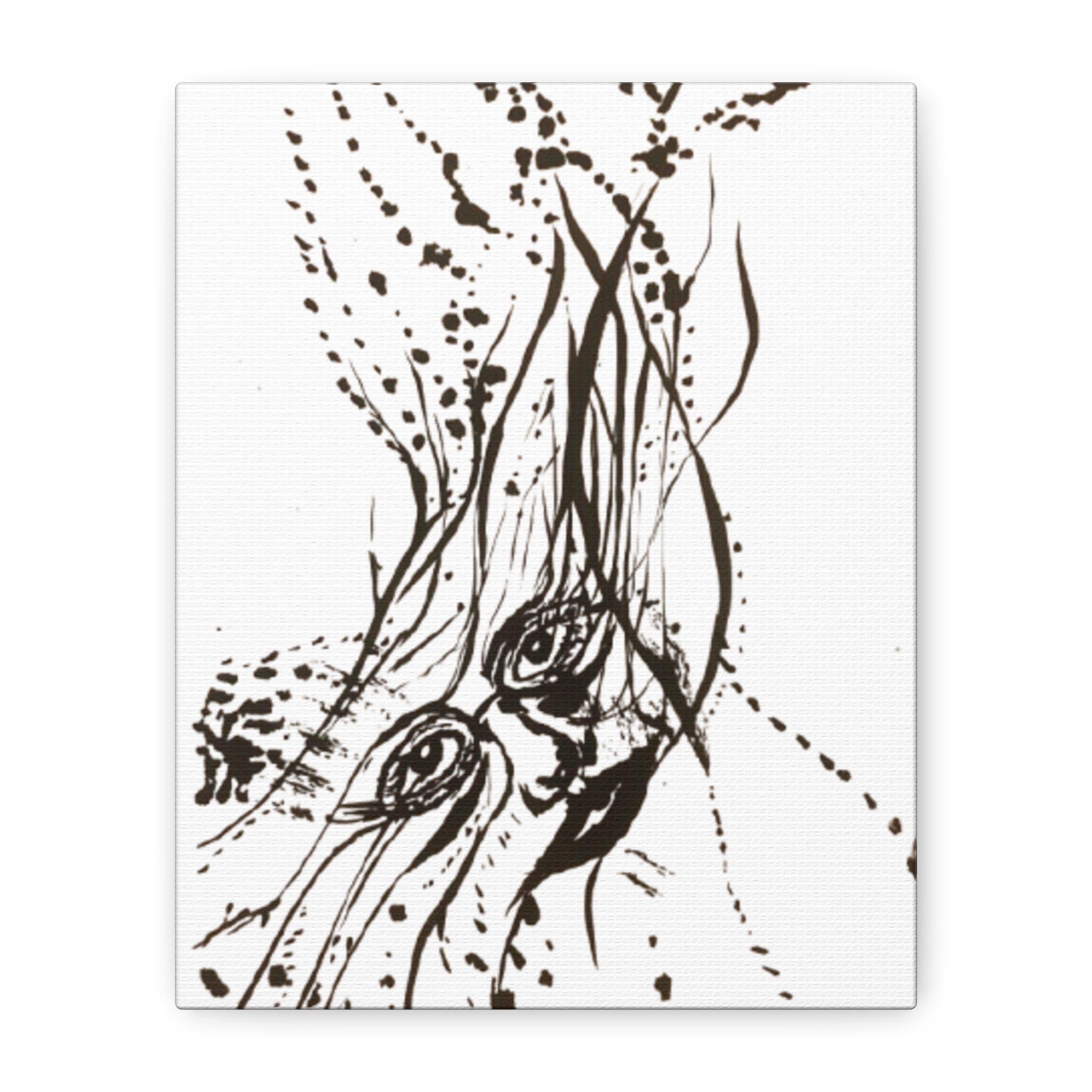 "The Ink Face" Abstract Face Art Canvas