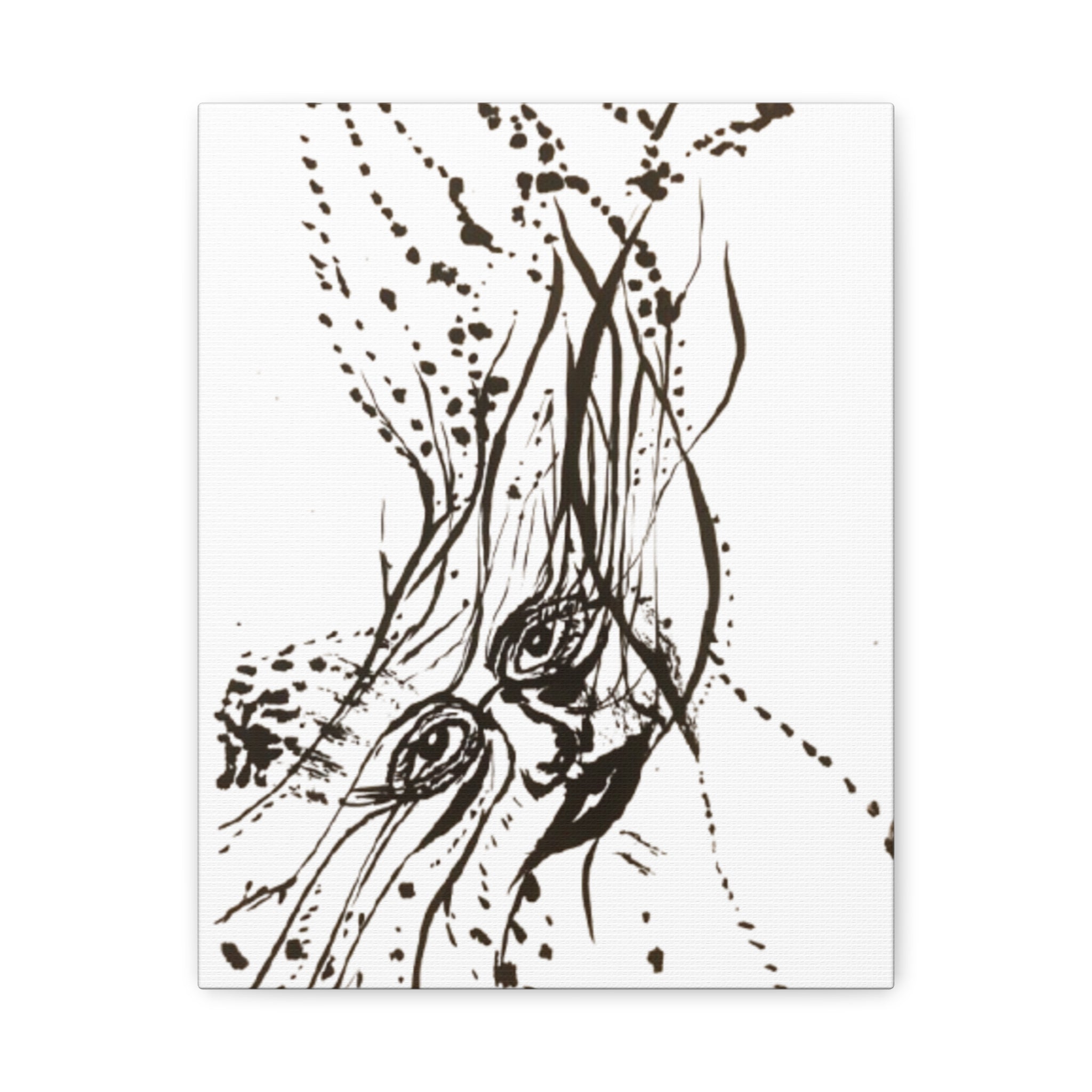 "The Ink Face" Abstract Face Art Canvas