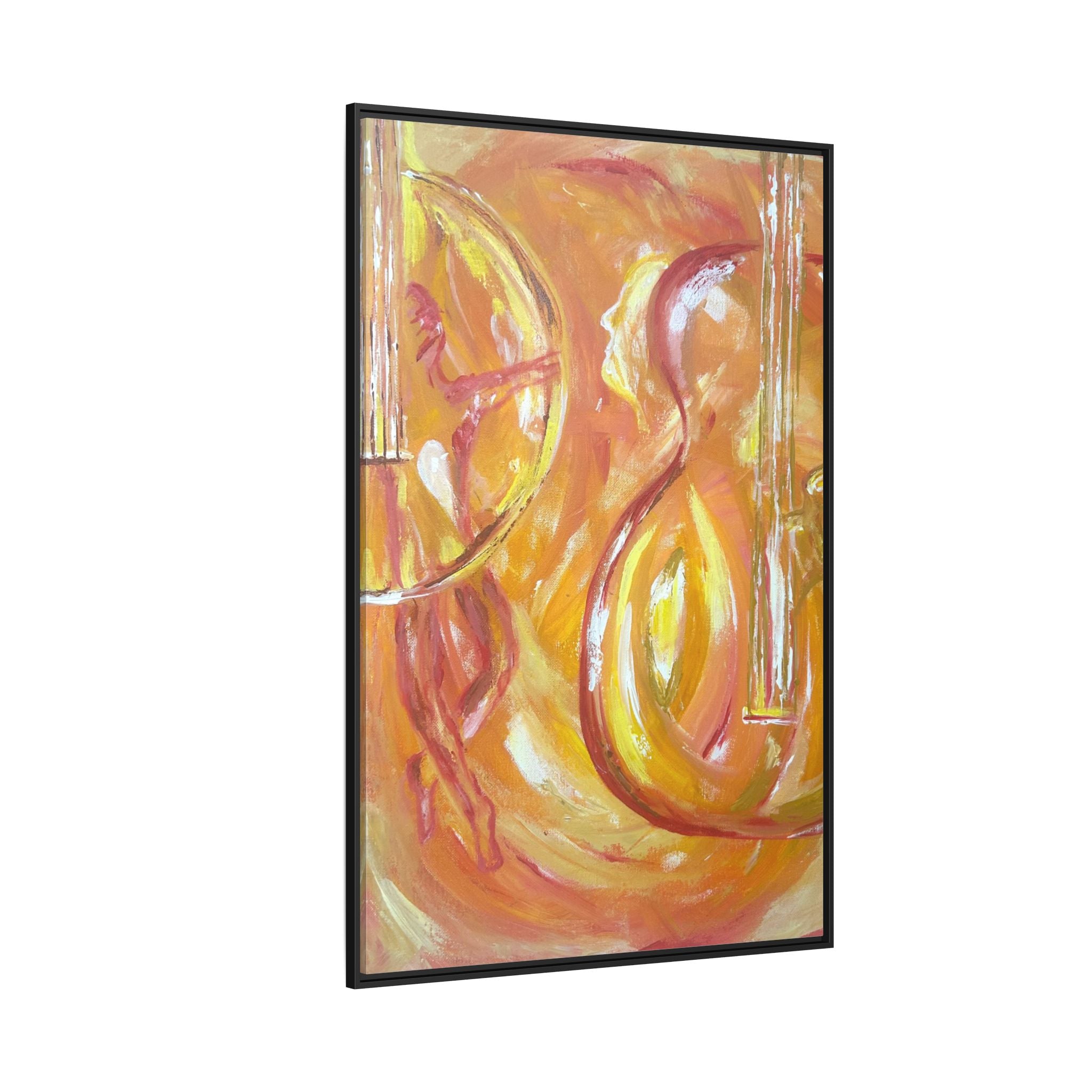"Guitar People" Matte Framed Canvas