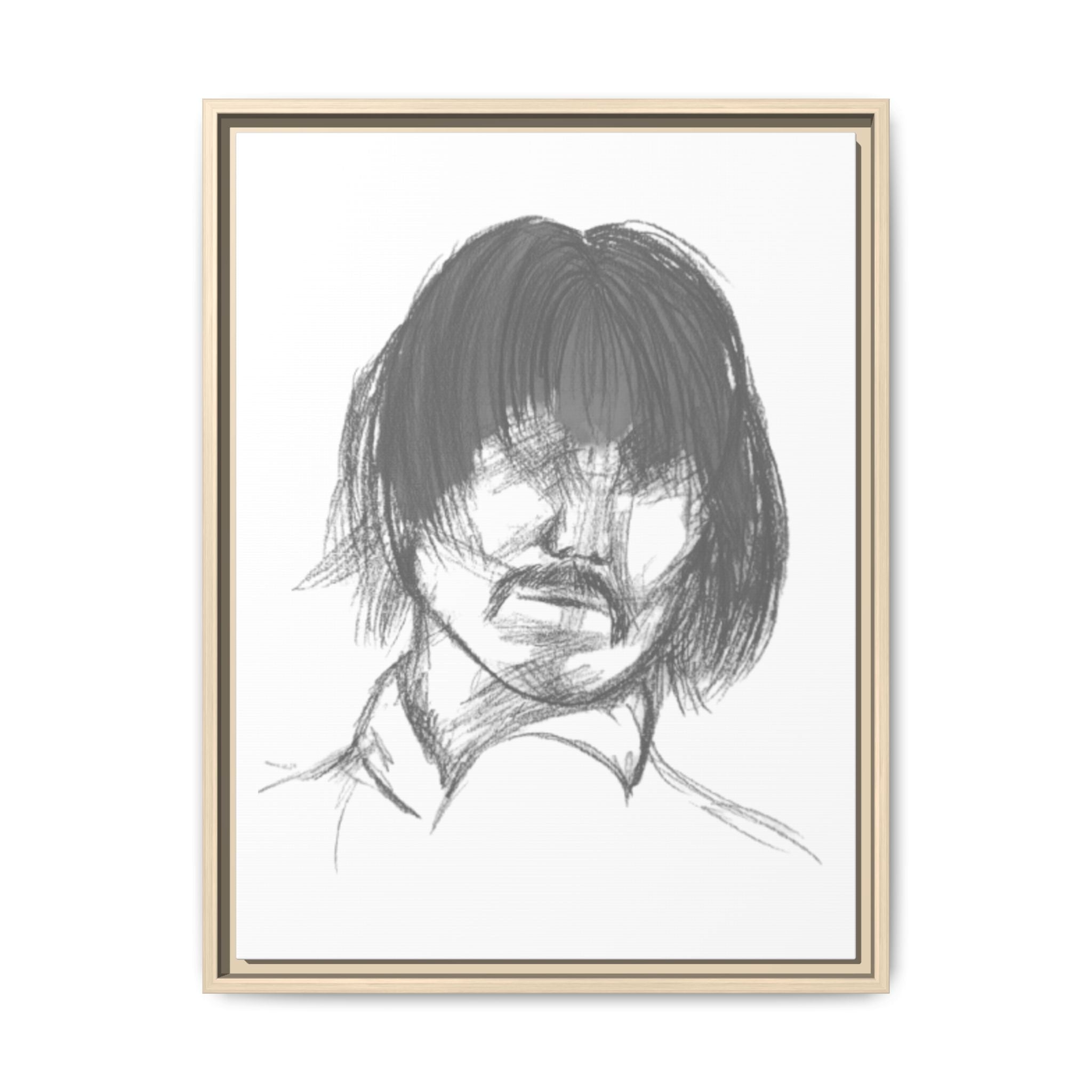 "The Man" Framed Matte Canvas Portrait