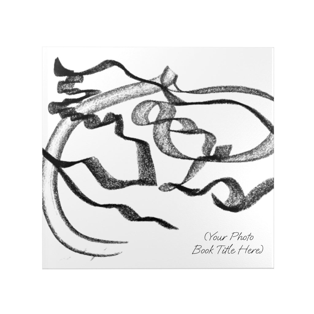 Customizable Hardcover Photo Book Abstract Sketch Print