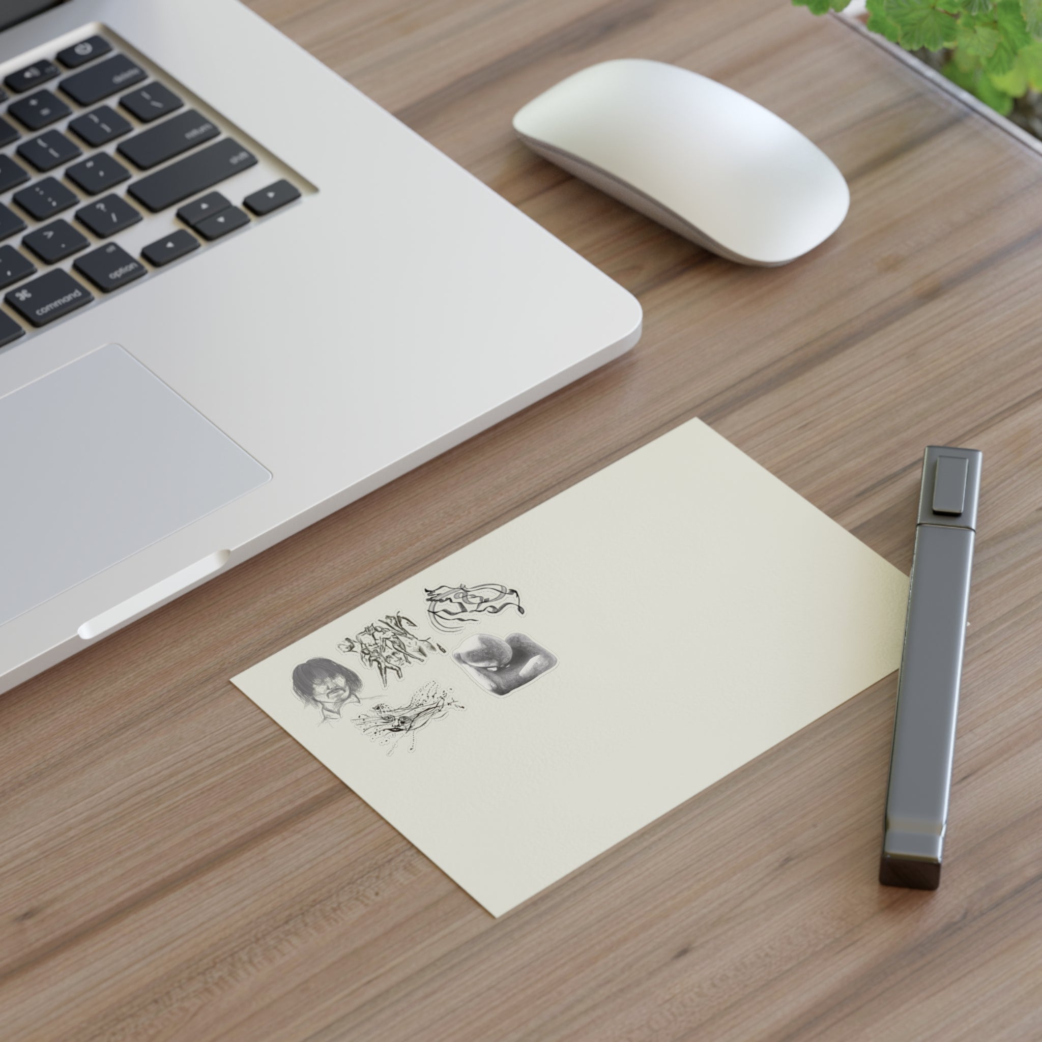 MCB Designs Monochrome Sticker Sheet (5 Stickers)