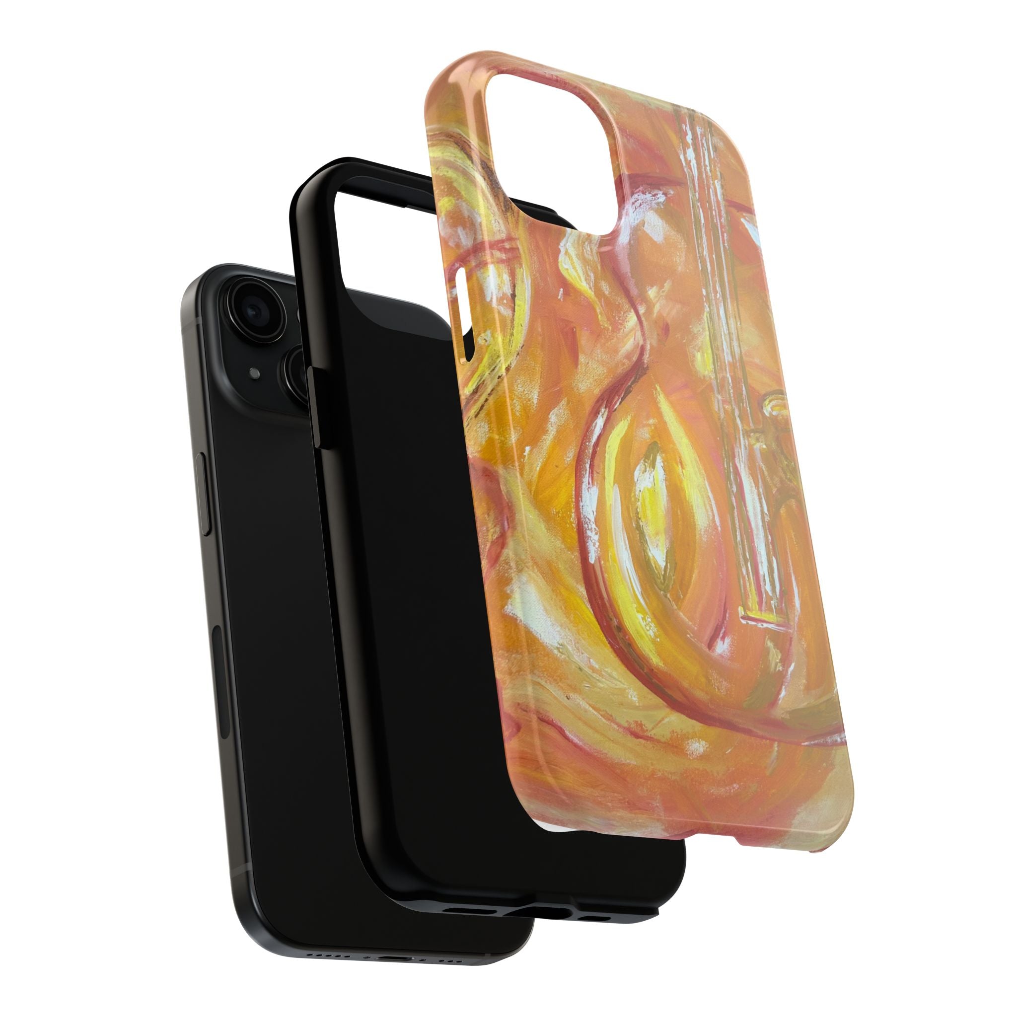 "Guitar People" Abstract Warm Guitar Art Phone Case