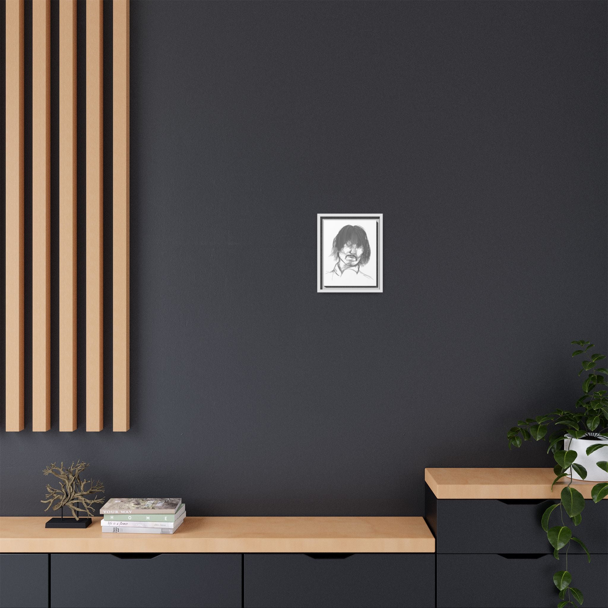 "The Man" Framed Matte Canvas Portrait
