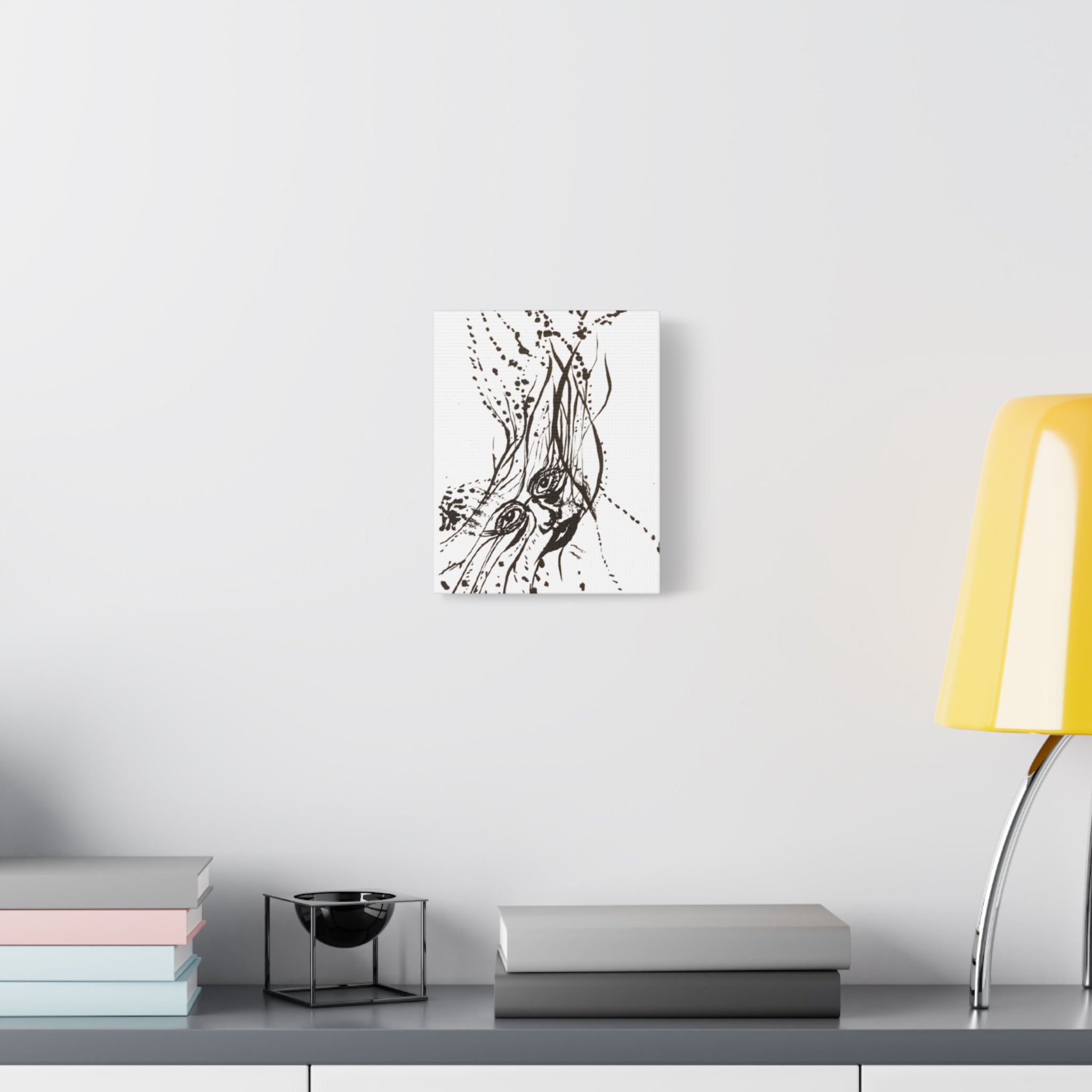 "The Ink Face" Abstract Face Art Canvas