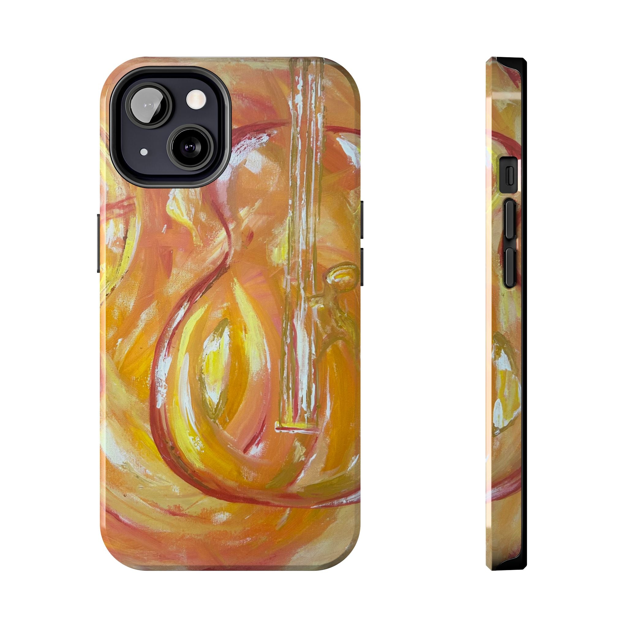 "Guitar People" Abstract Warm Guitar Art Phone Case