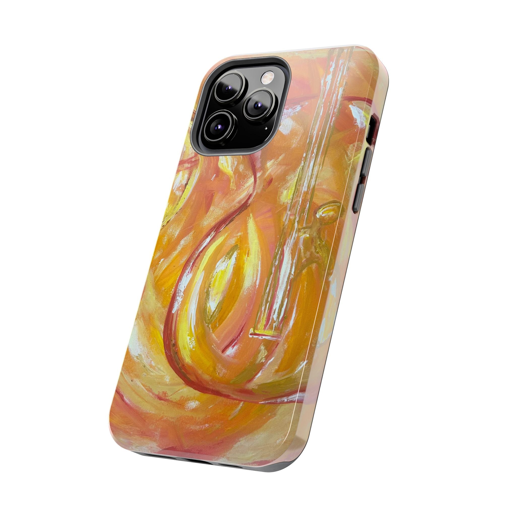 "Guitar People" Abstract Warm Guitar Art Phone Case